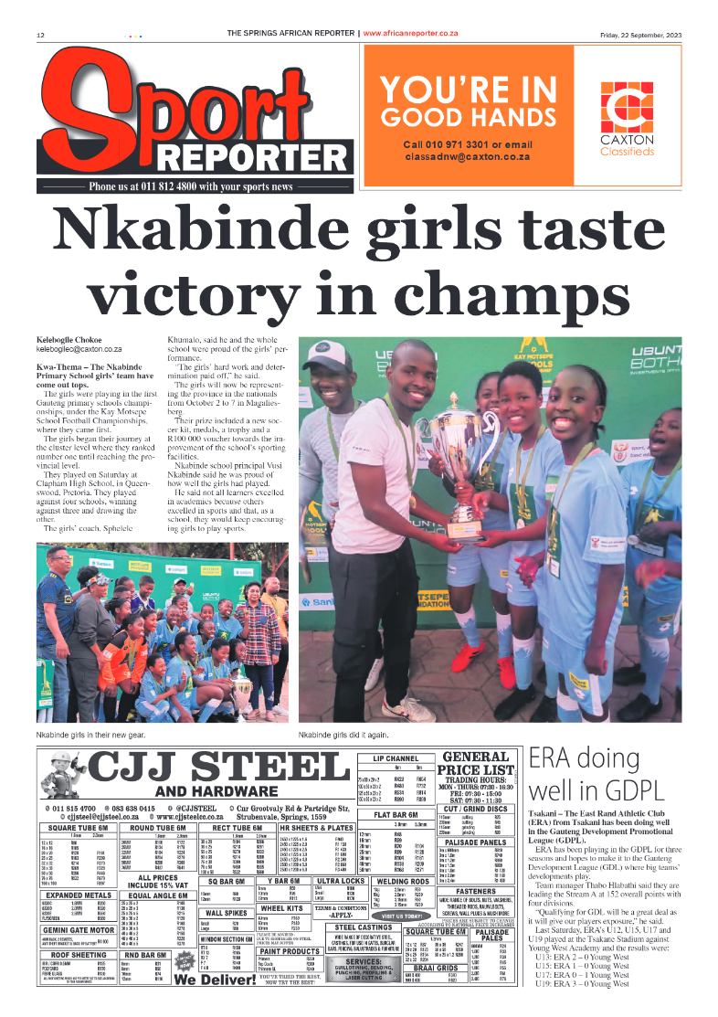 African Reporter 22 September 2023 page 12