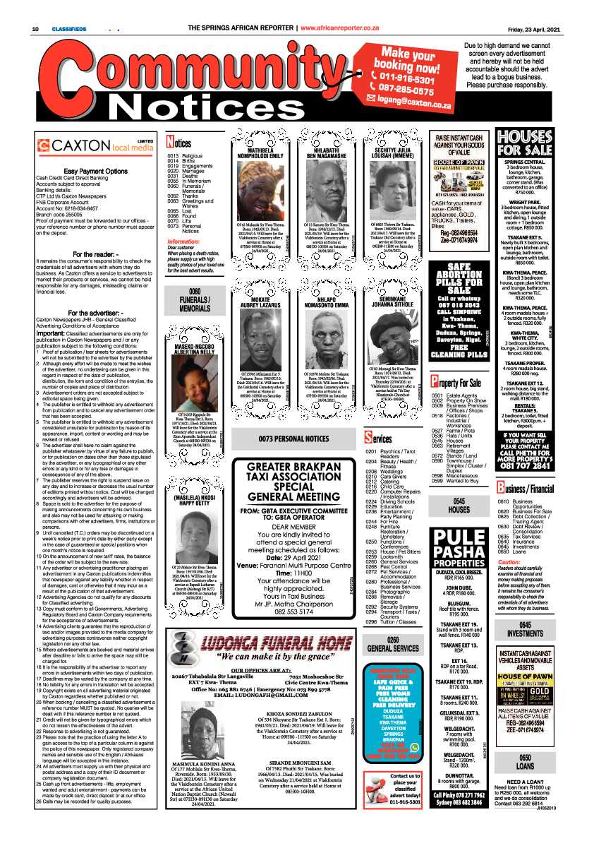 African Reporter 23 April 2021 page 10