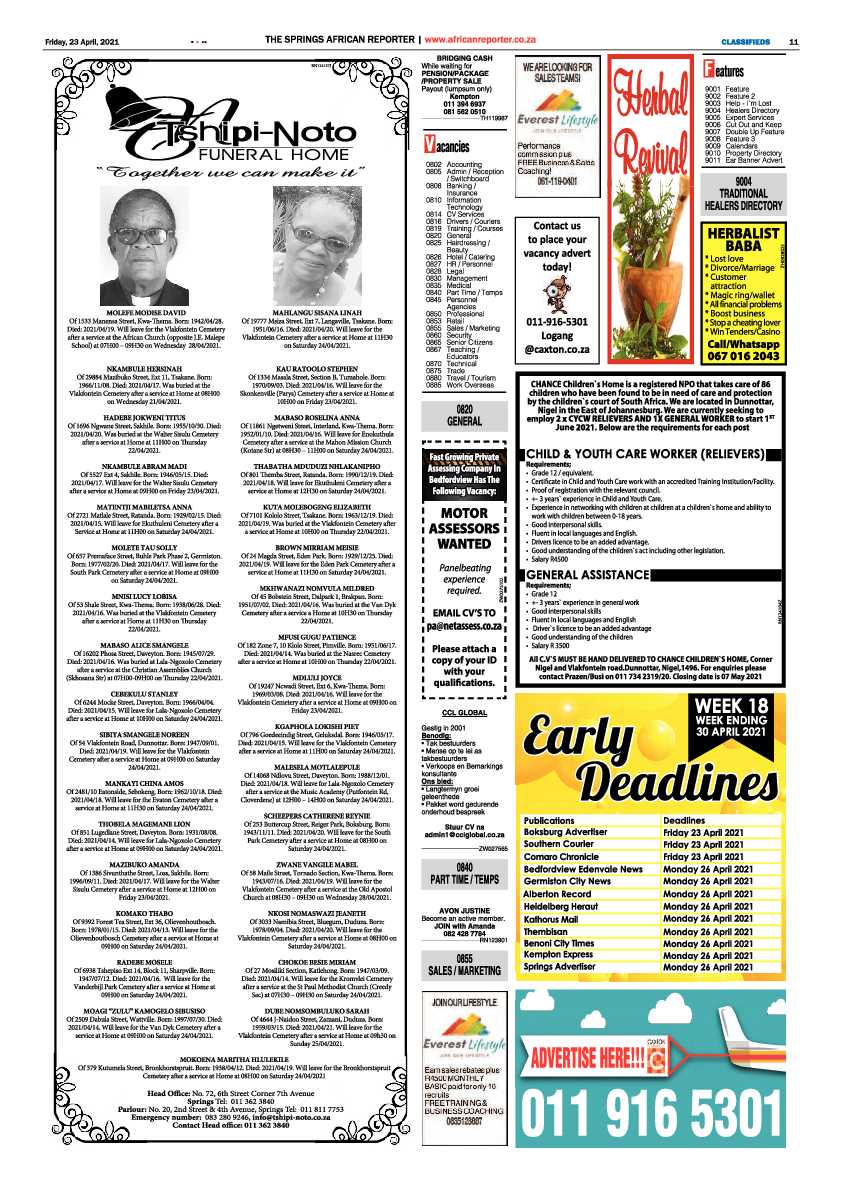 African Reporter 23 April 2021 page 11