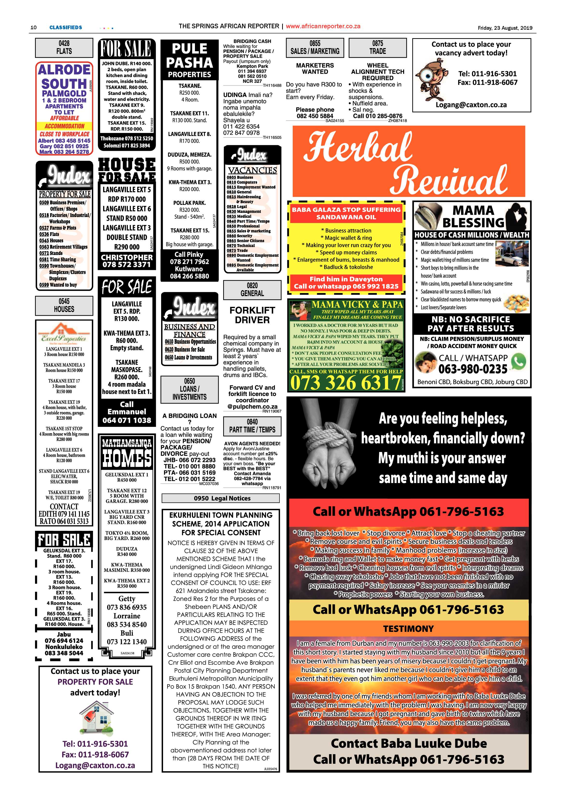 African Reporter 23 August 2019 page 10