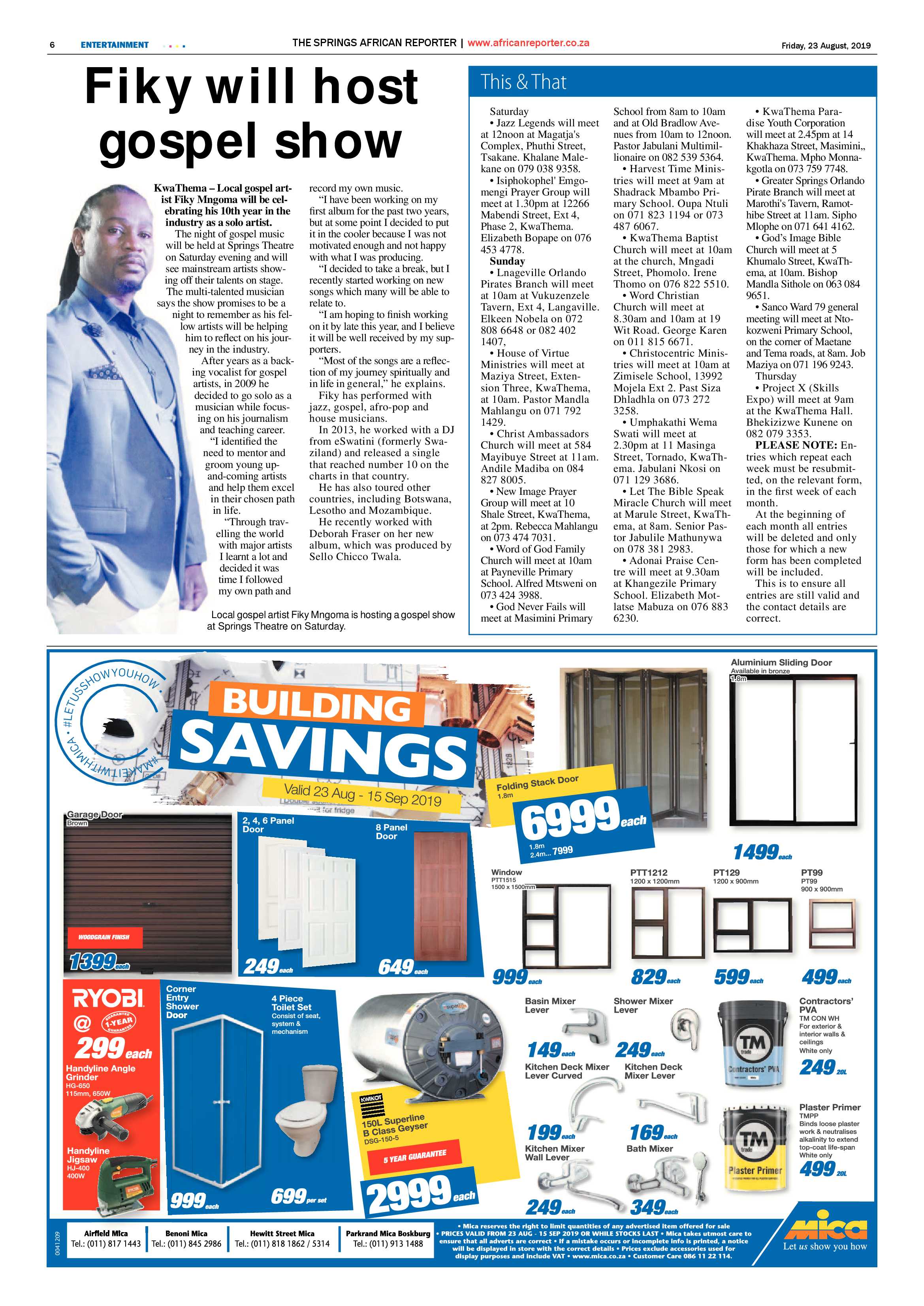 African Reporter 23 August 2019 page 6