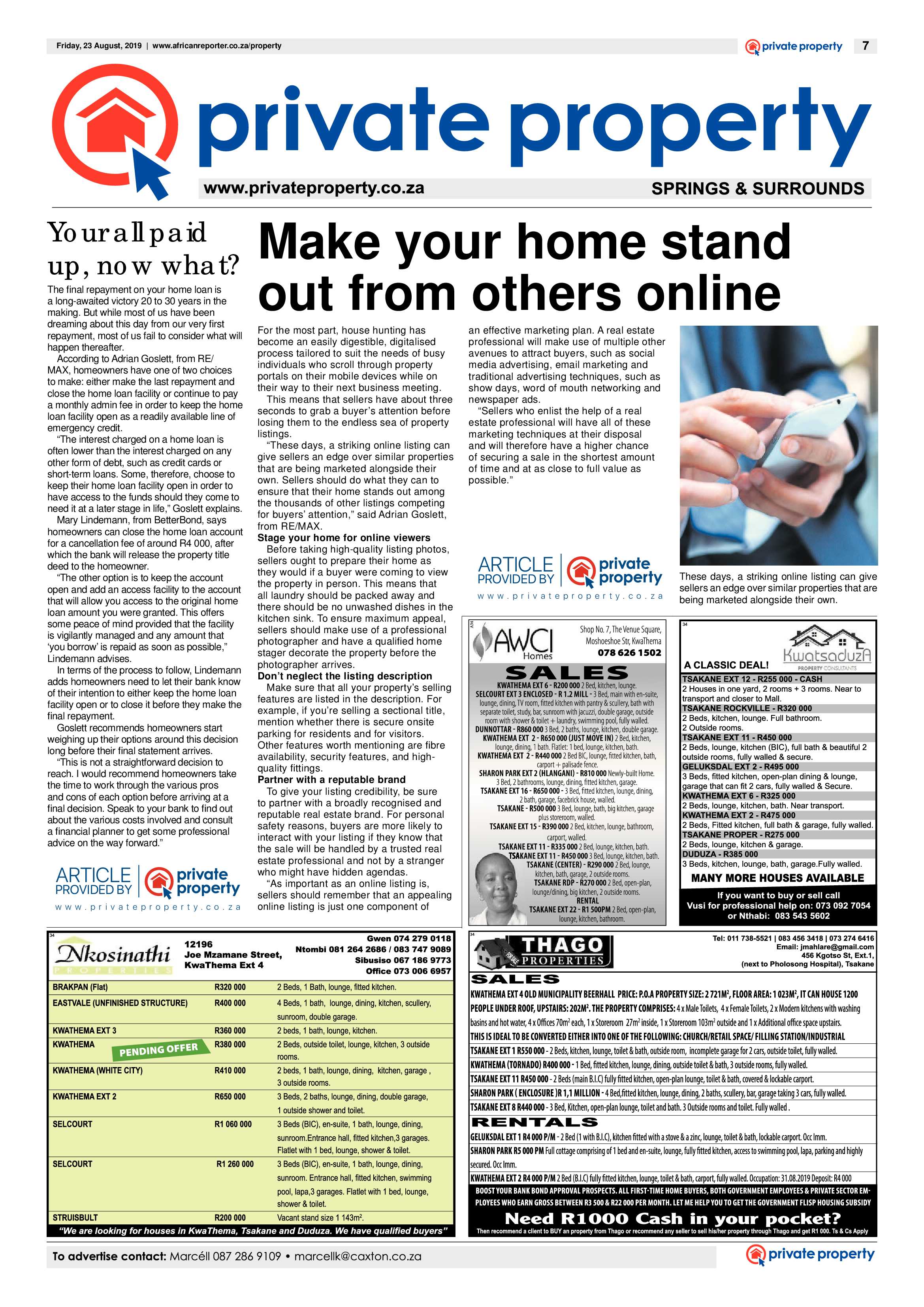 African Reporter 23 August 2019 page 7