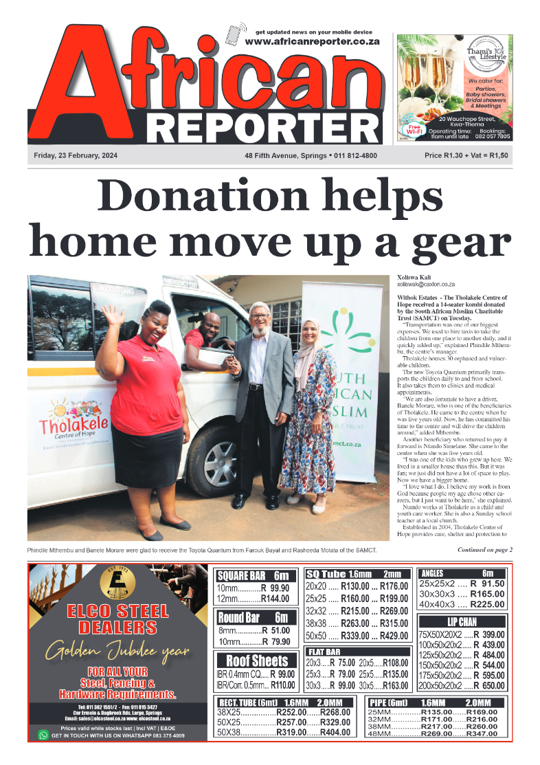 African Reporter 23 February 2024 page 1