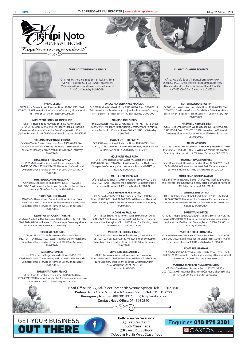 African Reporter 23 February 2024 page 10