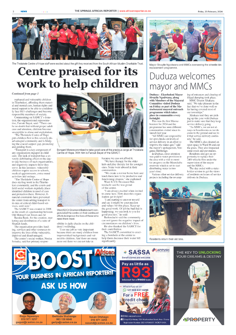 African Reporter 23 February 2024 page 2