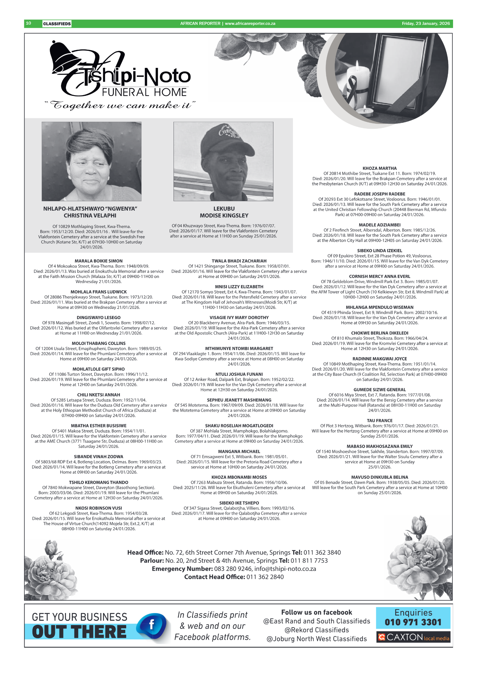 African Reporter 23 January 2026 page 10