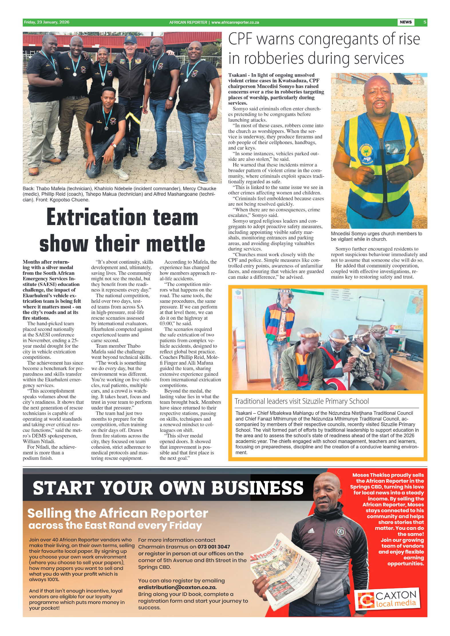 African Reporter 23 January 2026 page 5