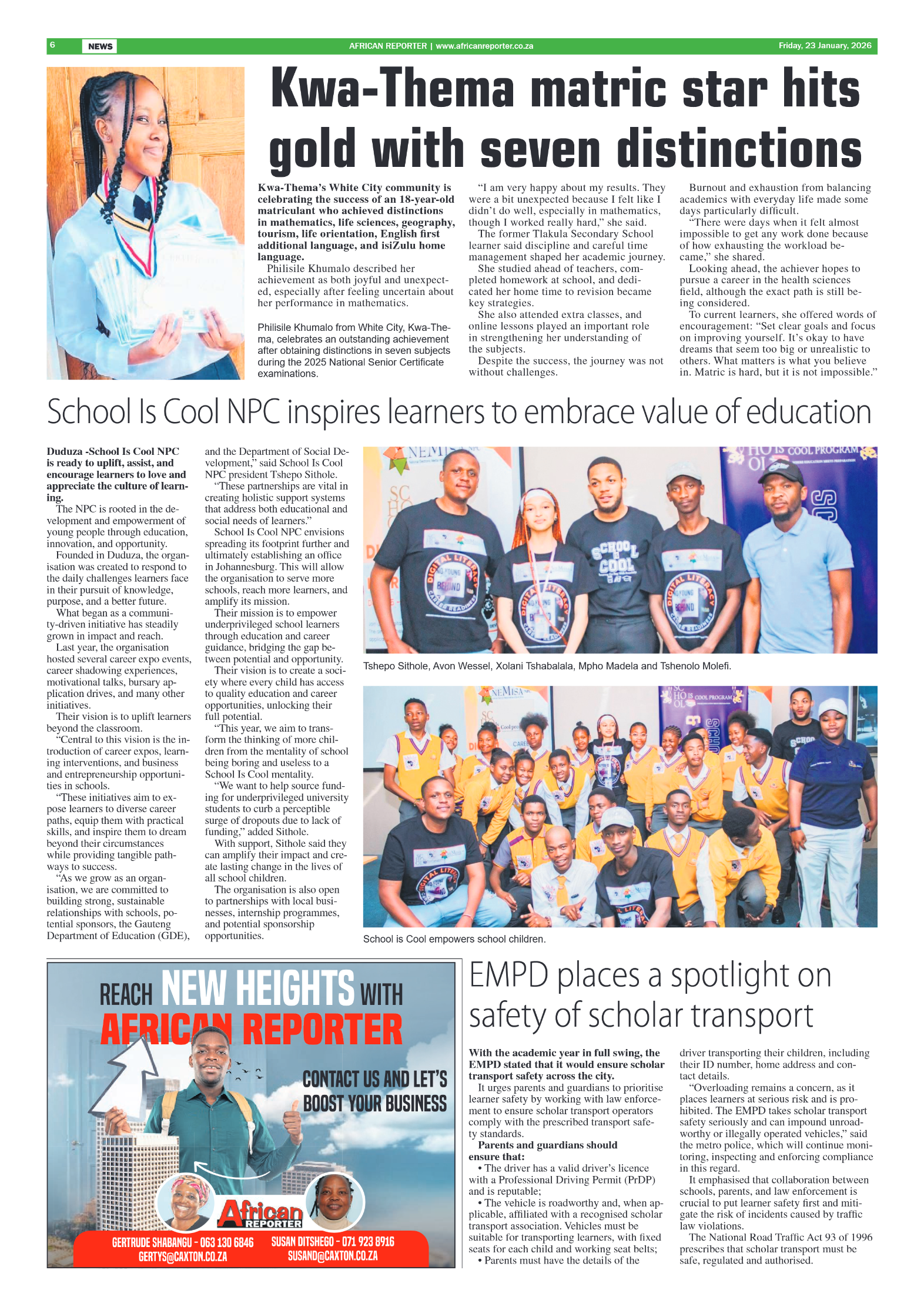 African Reporter 23 January 2026 page 6