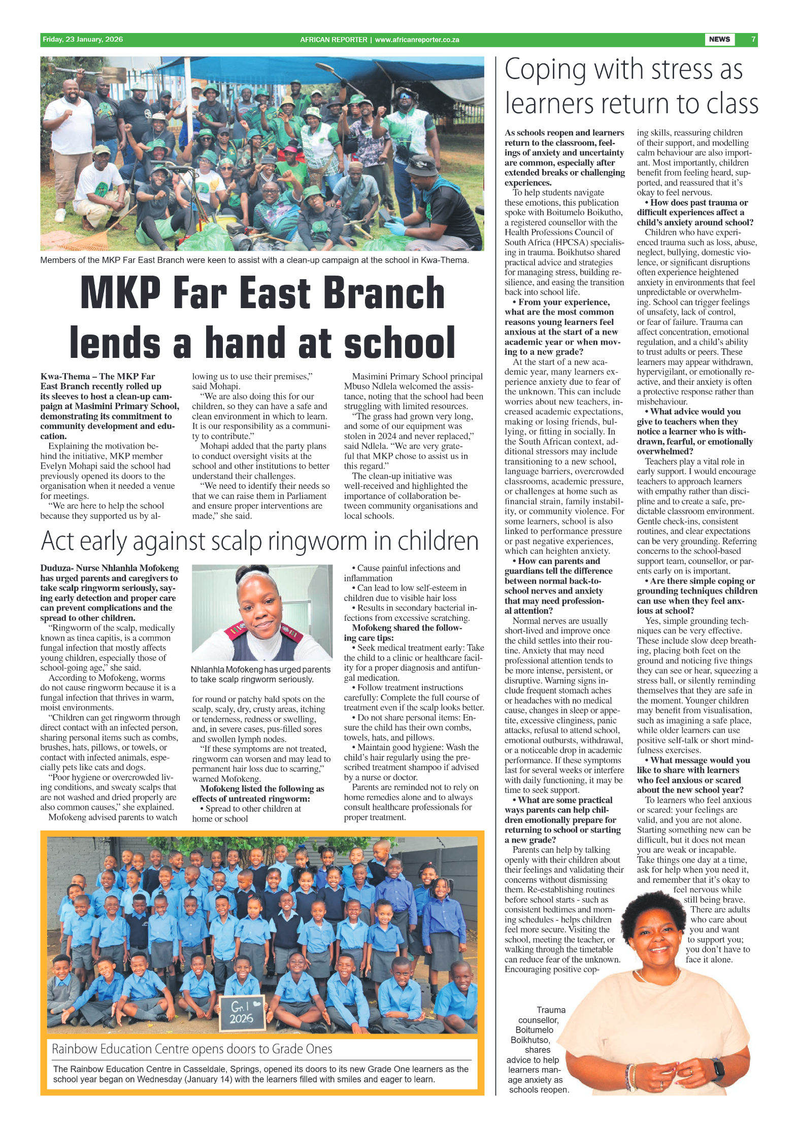 African Reporter 23 January 2026 page 7