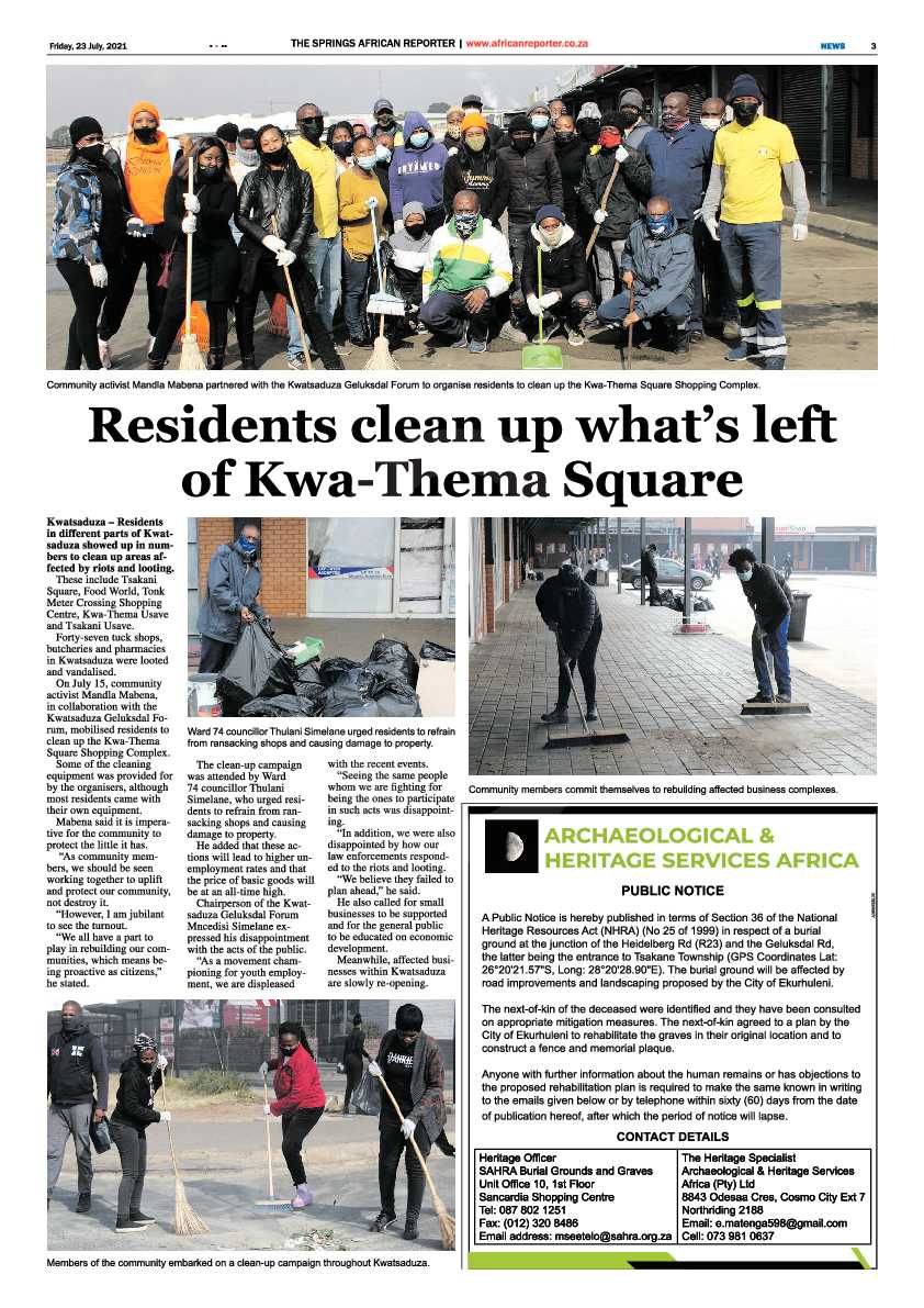 African Reporter 23 July 2021 page 3