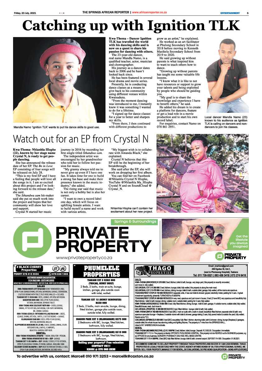 African Reporter 23 July 2021 page 5
