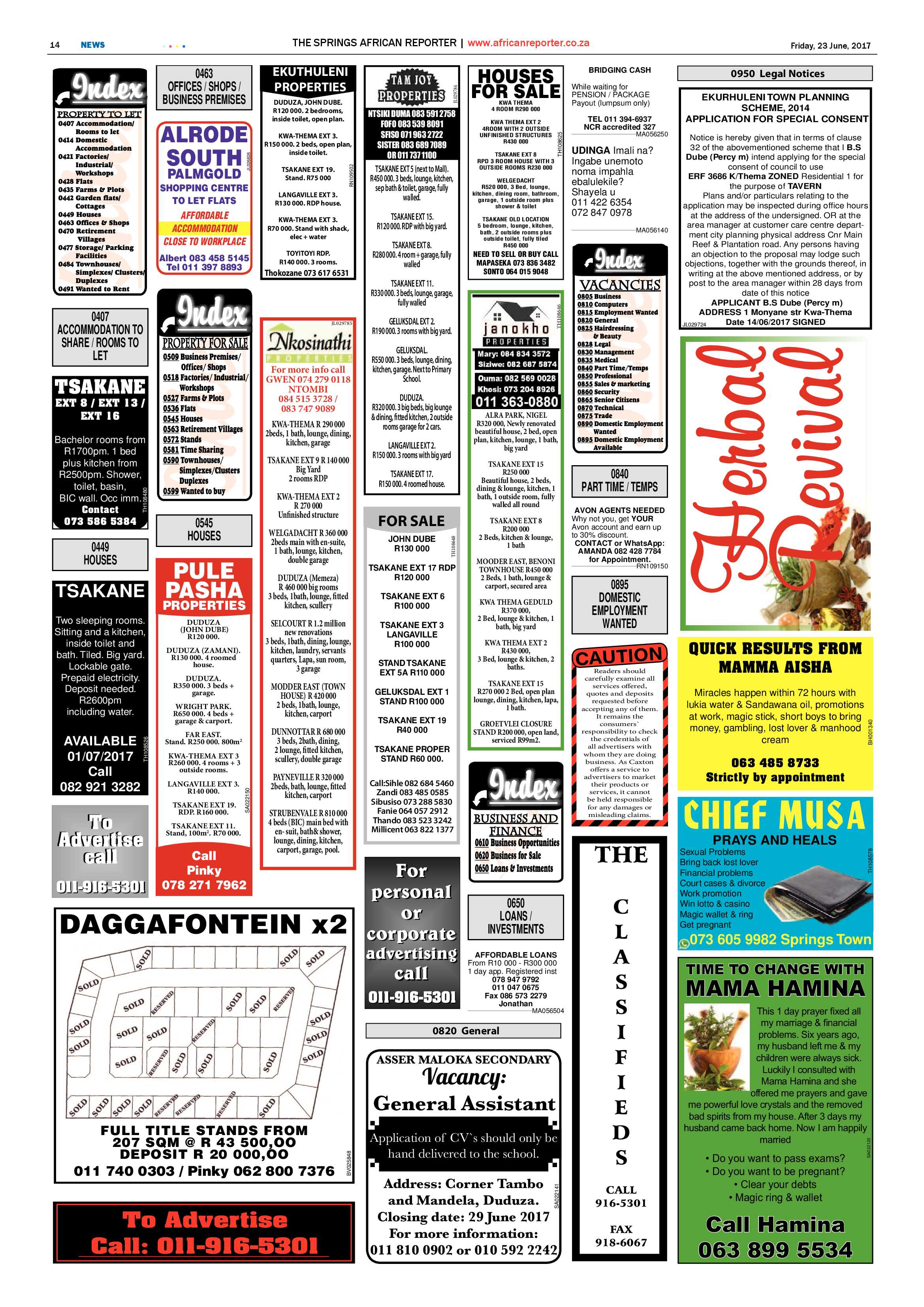 African Reporter 23 June 2017 page 14