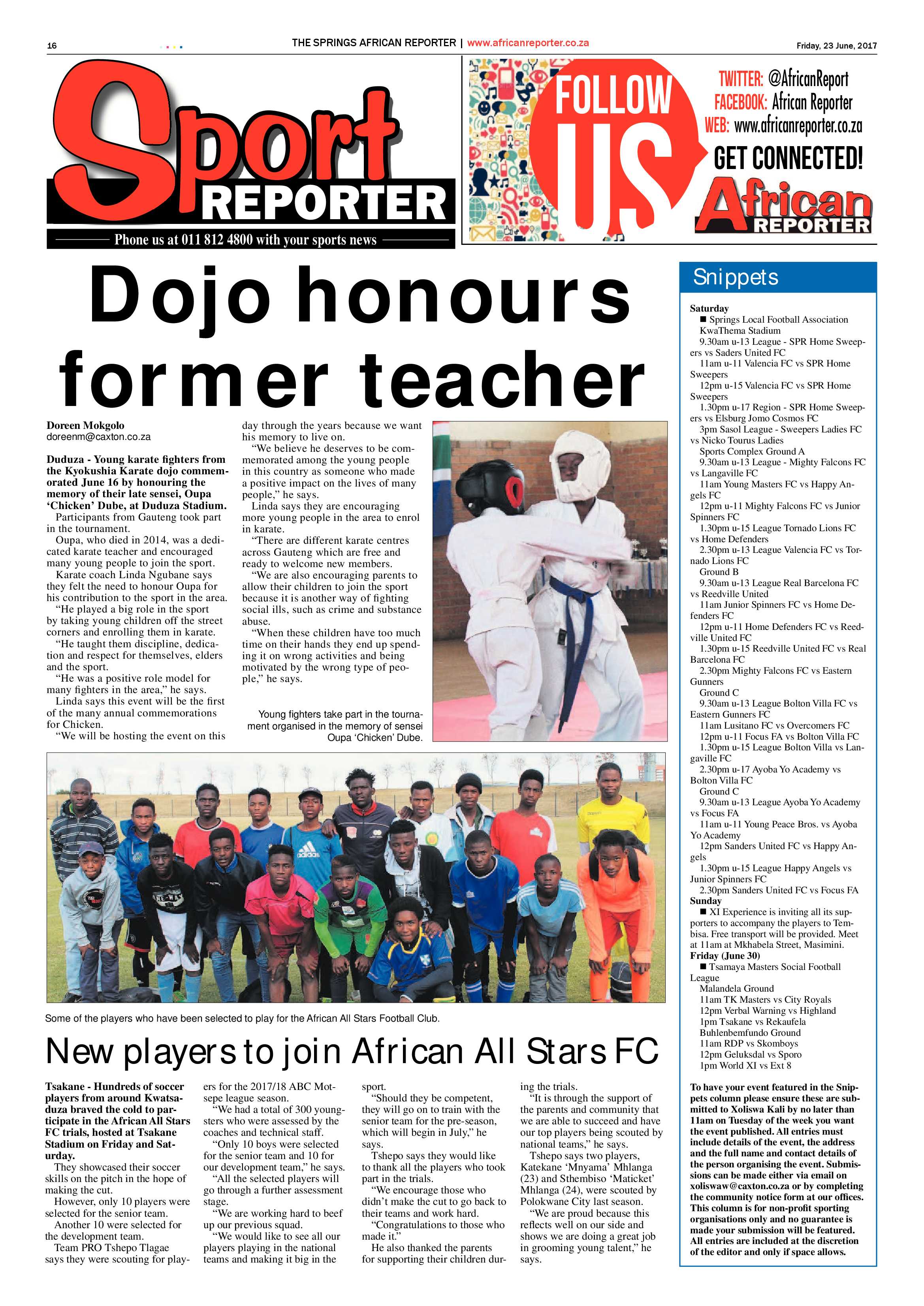 African Reporter 23 June 2017 page 16