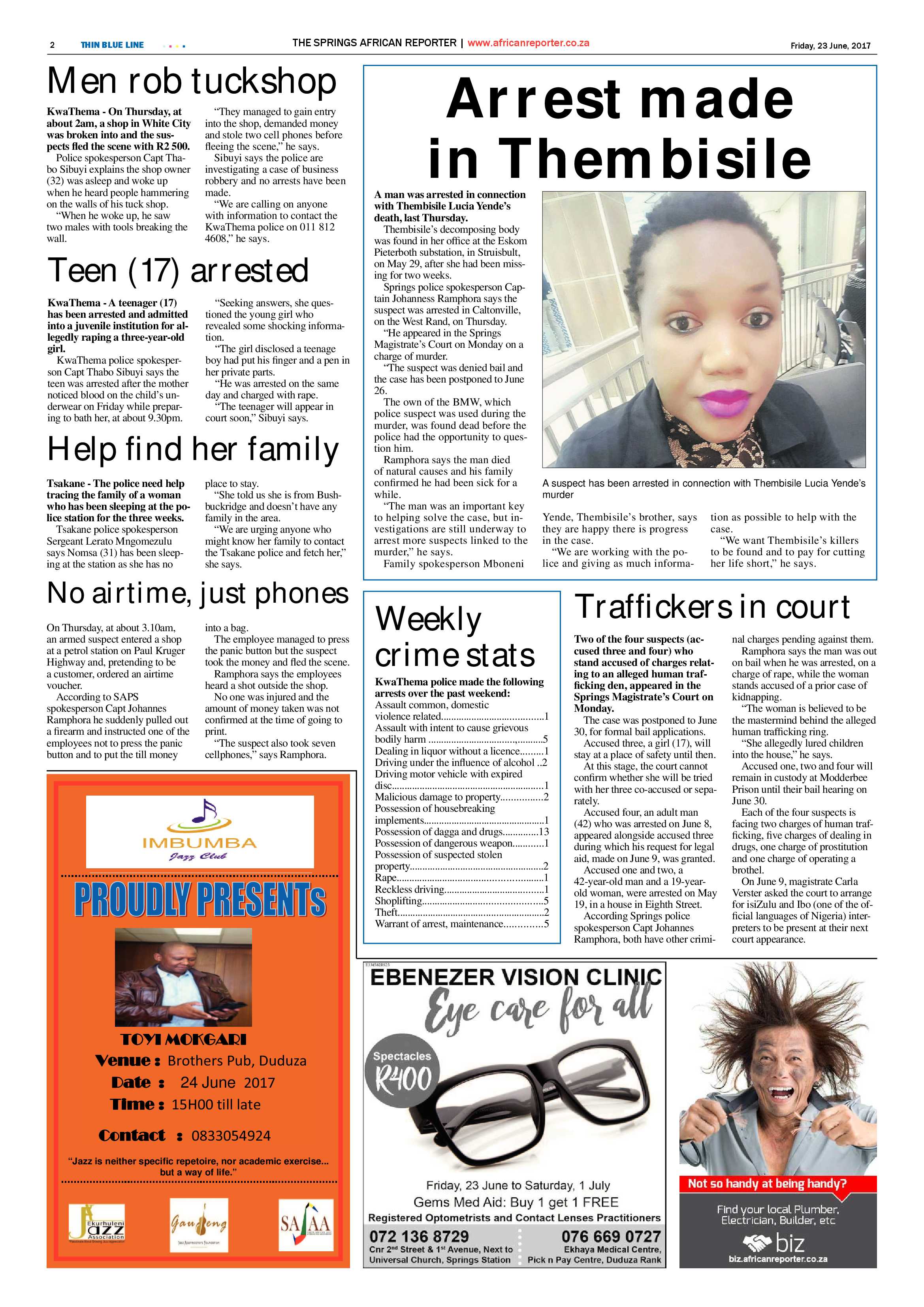 African Reporter 23 June 2017 page 2