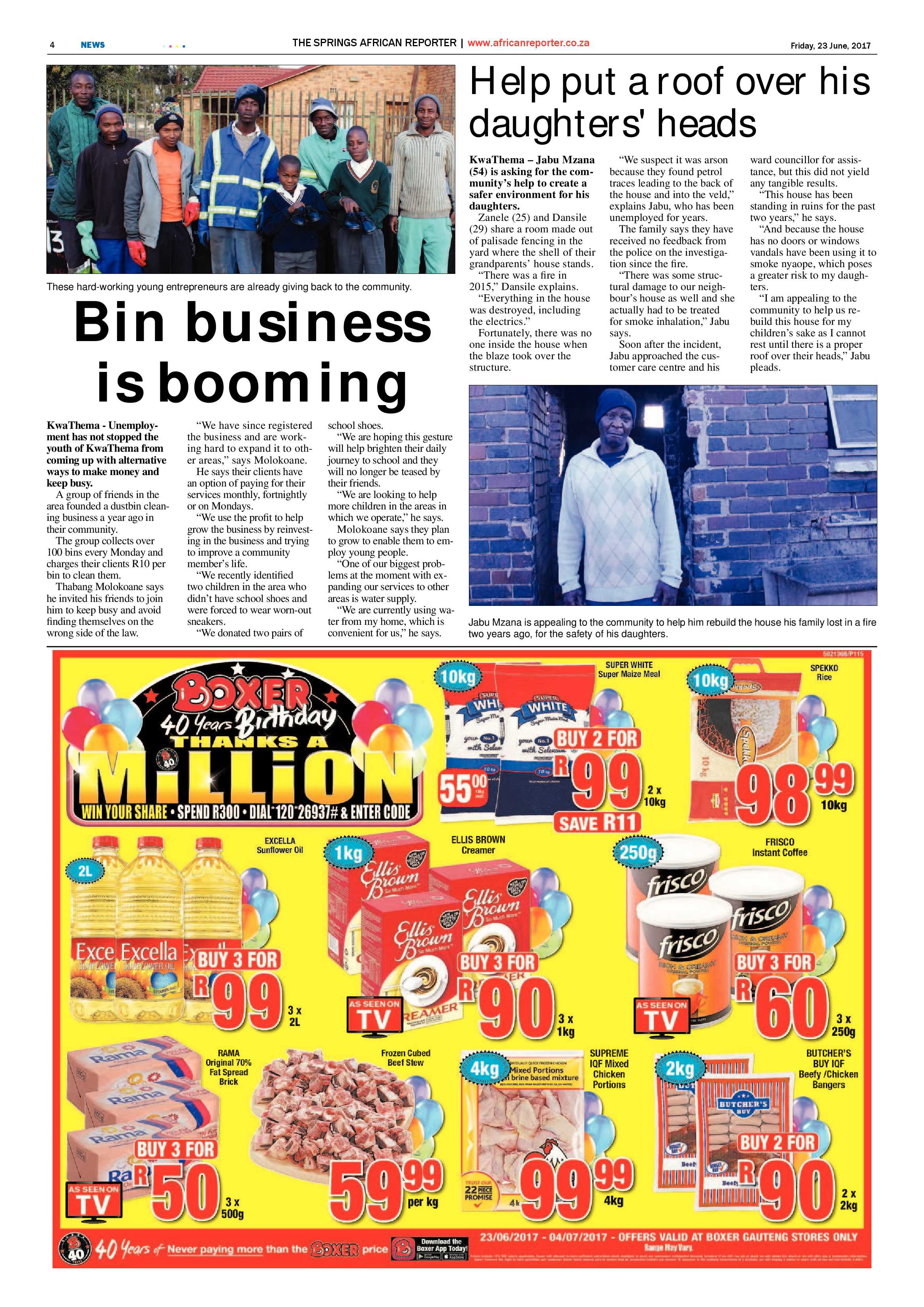African Reporter 23 June 2017 page 4