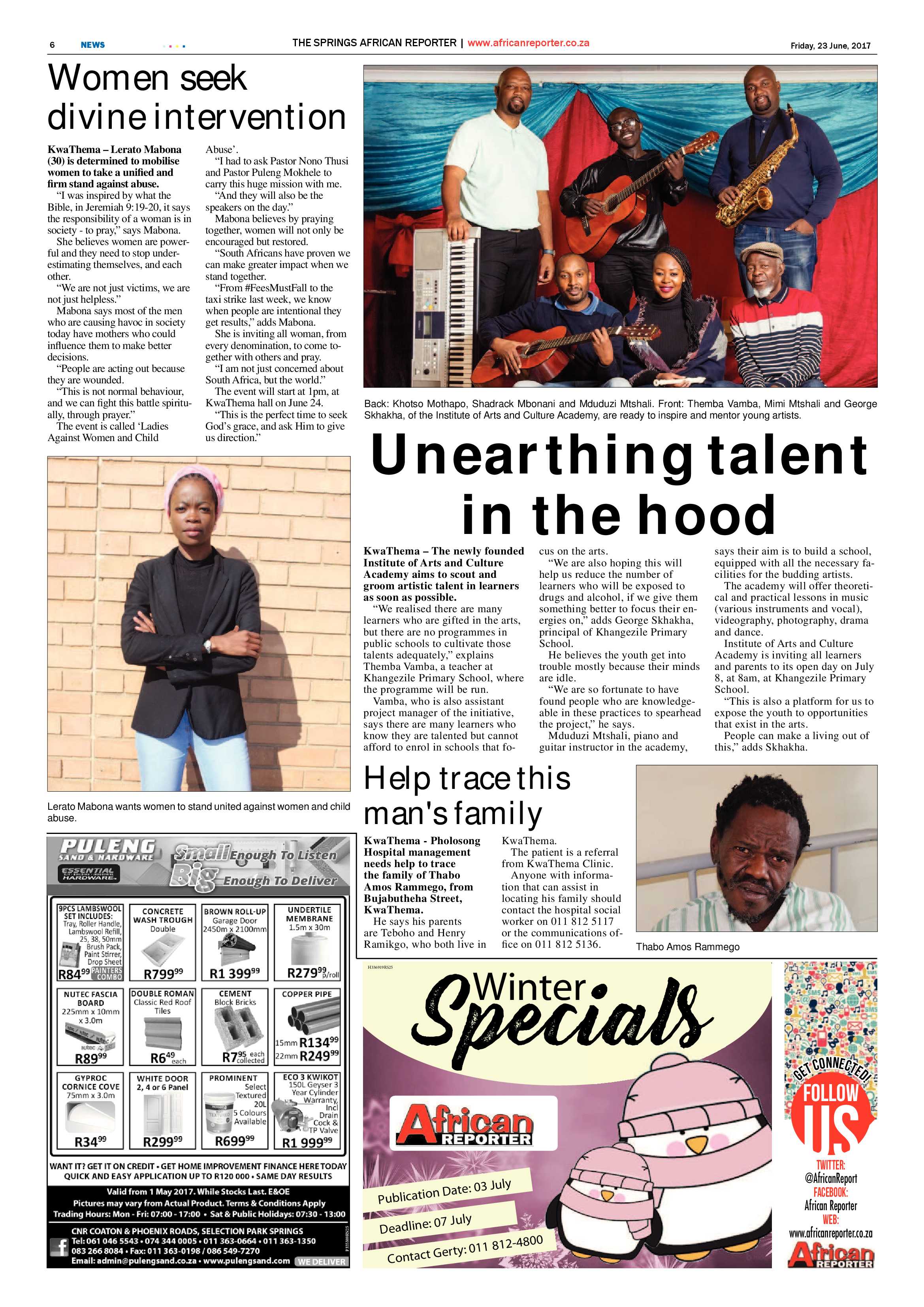 African Reporter 23 June 2017 page 6