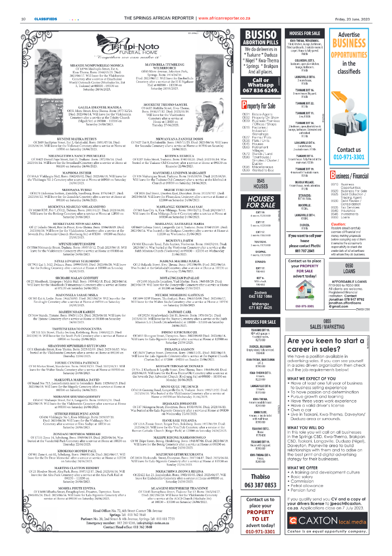 African Reporter 23 June 2023 page 10