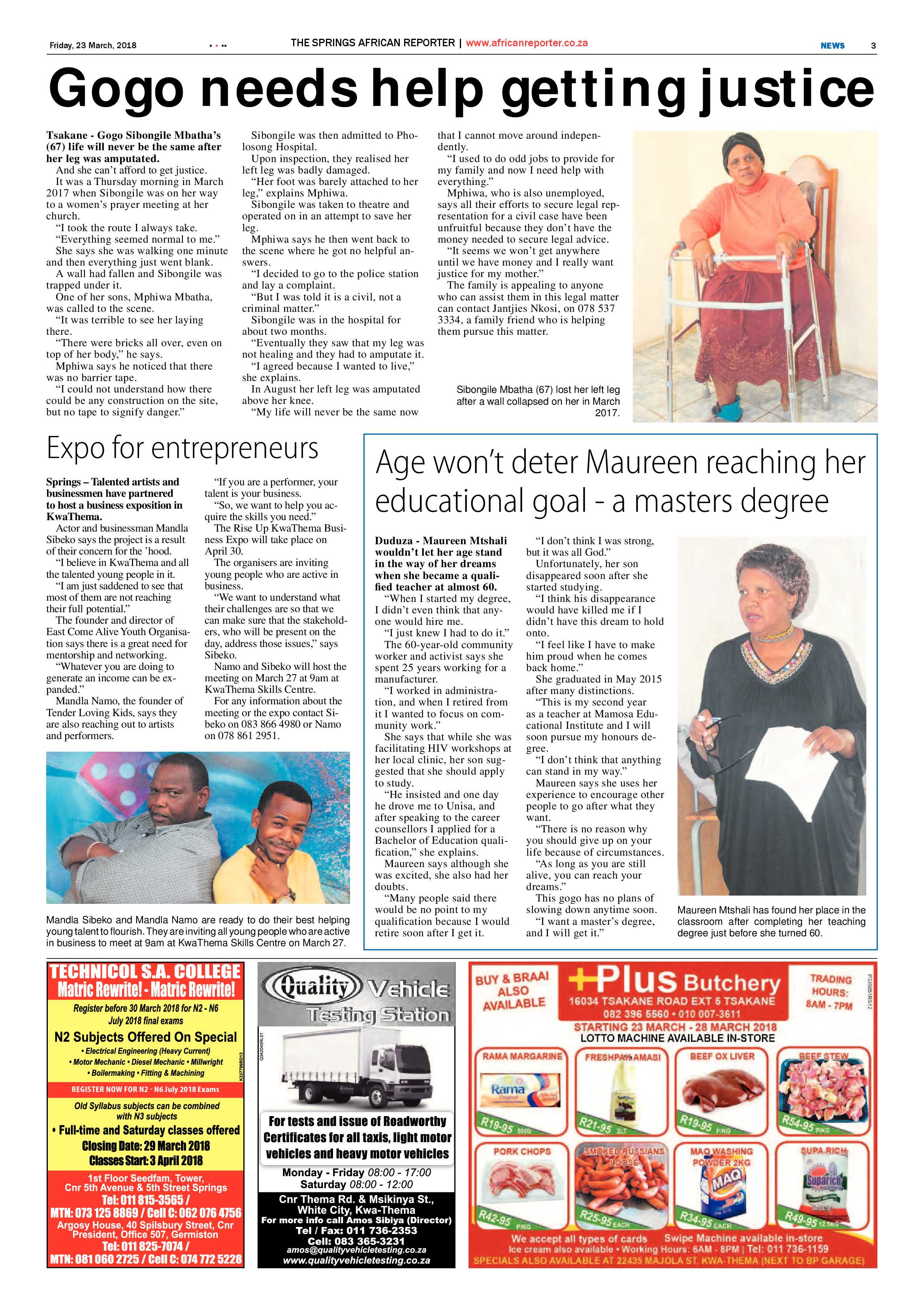 African Reporter 23 March 2018 page 3