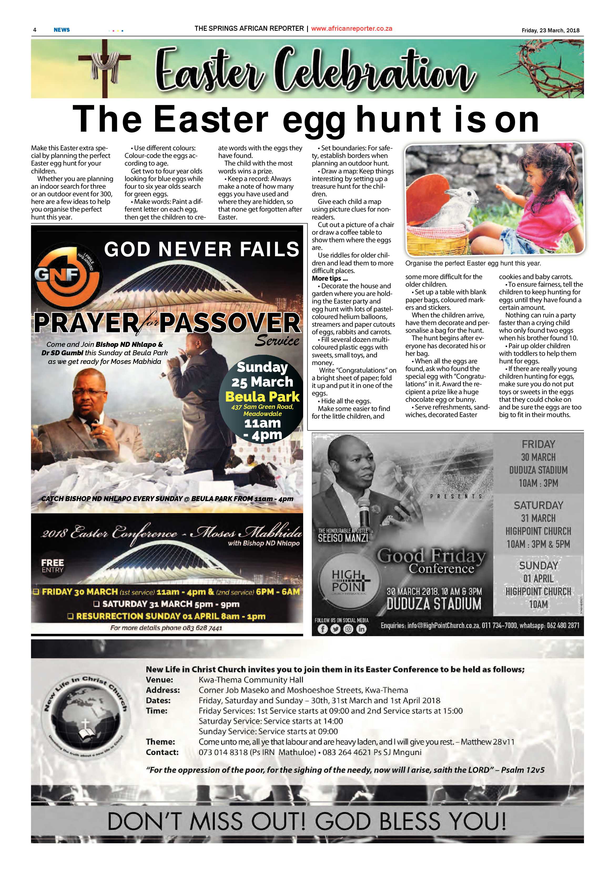 African Reporter 23 March 2018 page 4