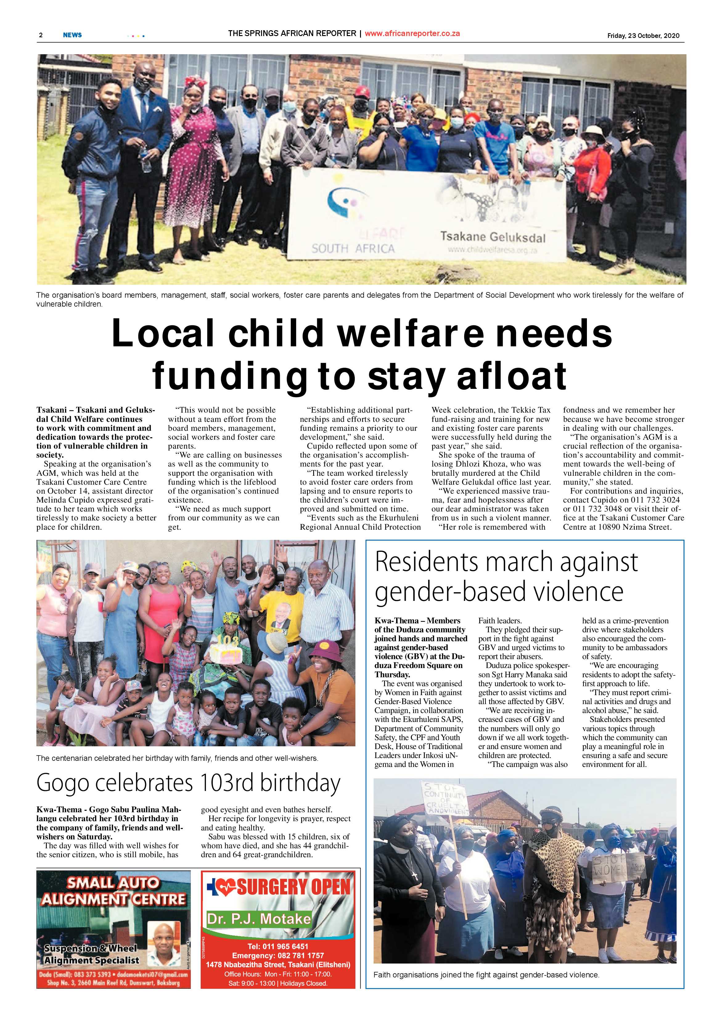 African Reporter 23 October 2020 page 2
