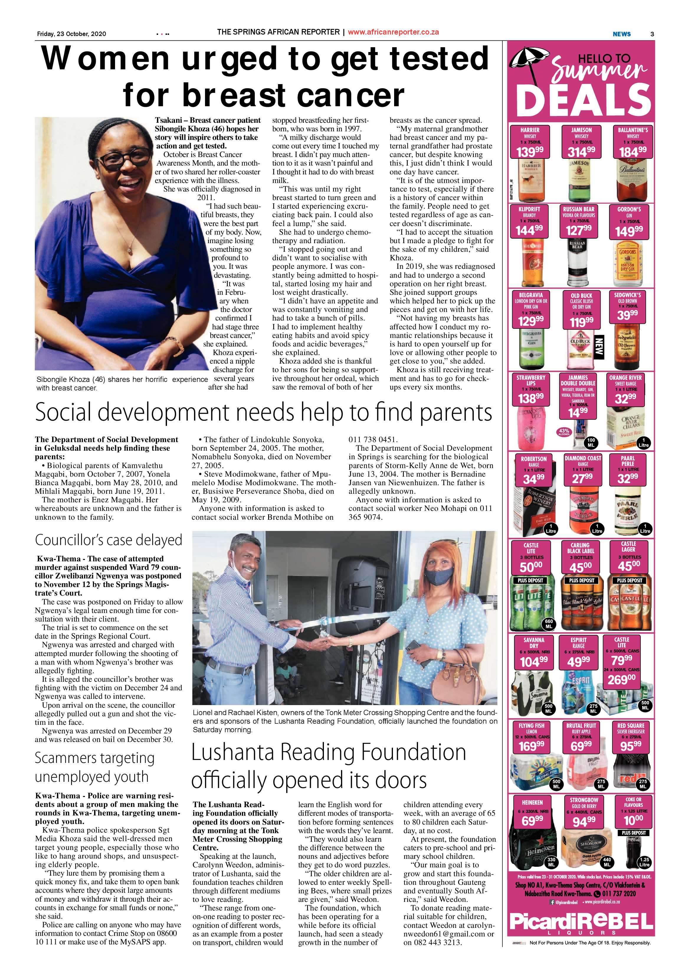 African Reporter 23 October 2020 page 3