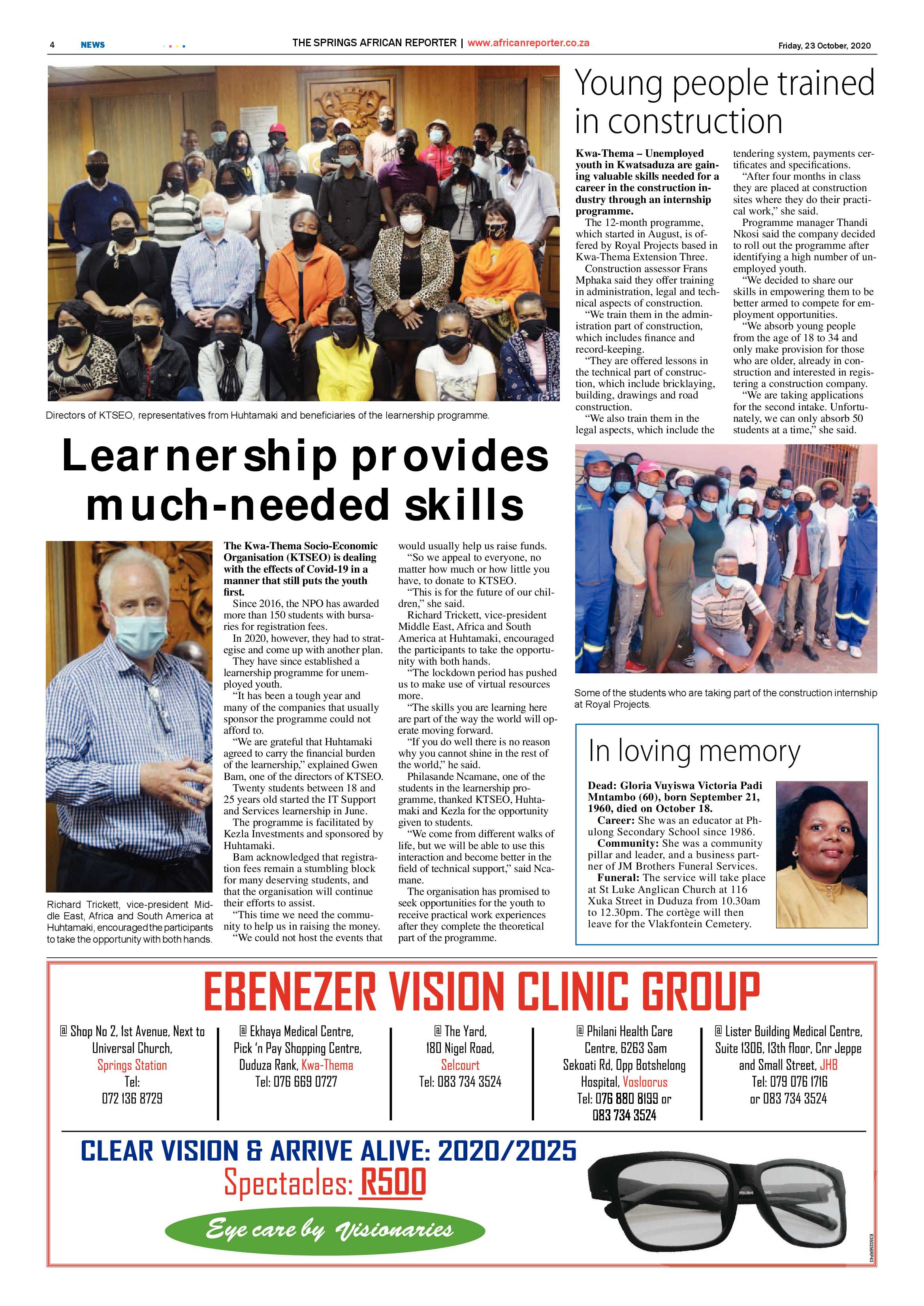 African Reporter 23 October 2020 page 4