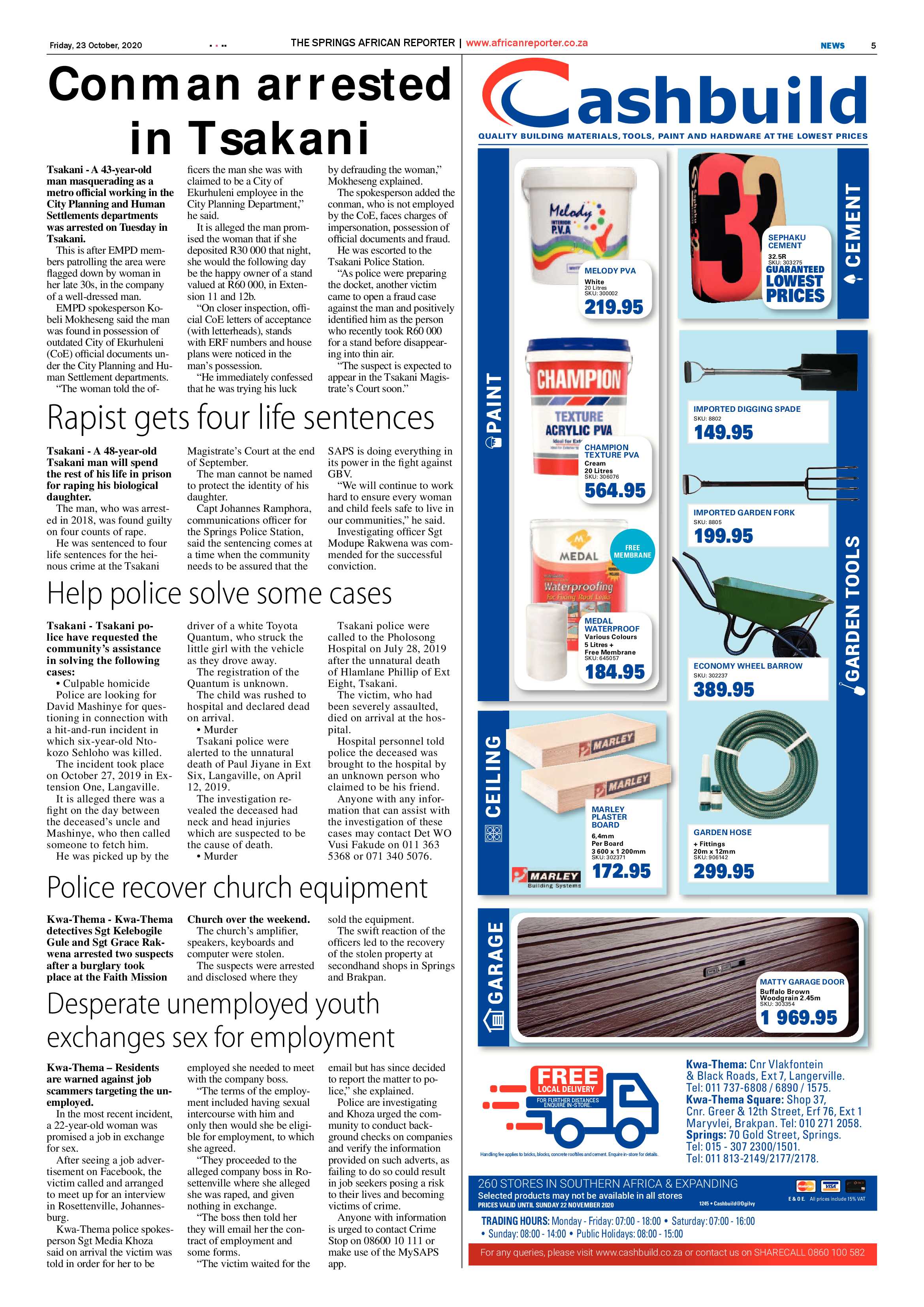 African Reporter 23 October 2020 page 5