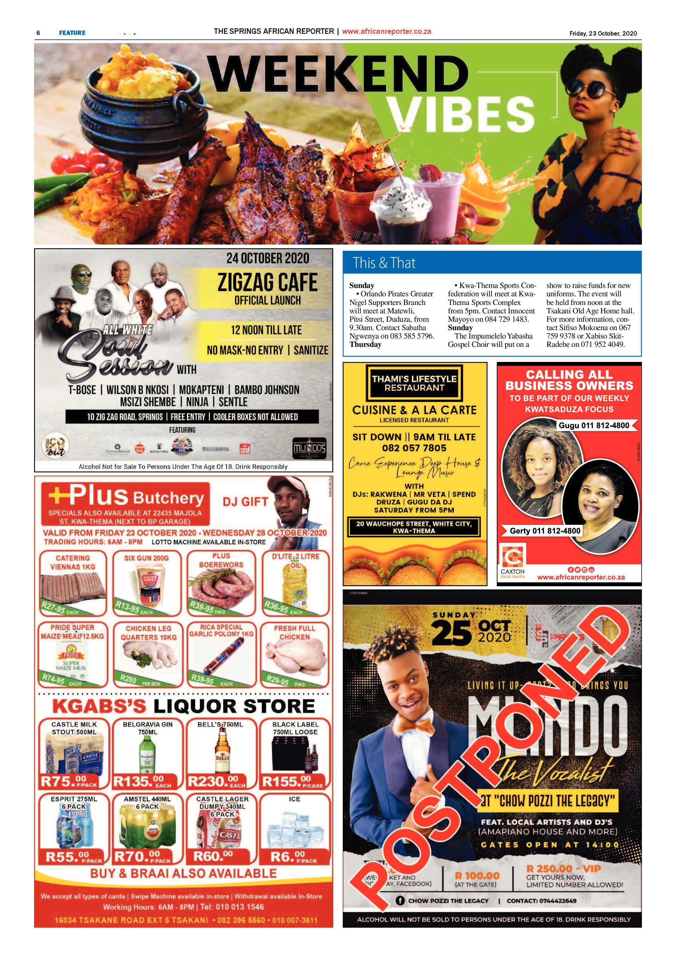 African Reporter 23 October 2020 page 6
