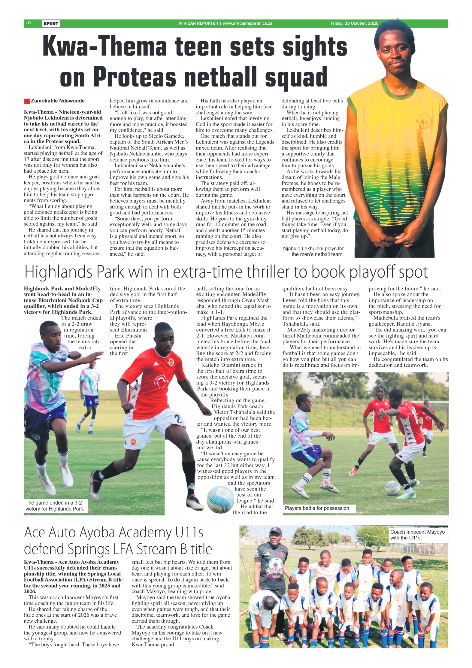 African Reporter 23 October 2026 page 10