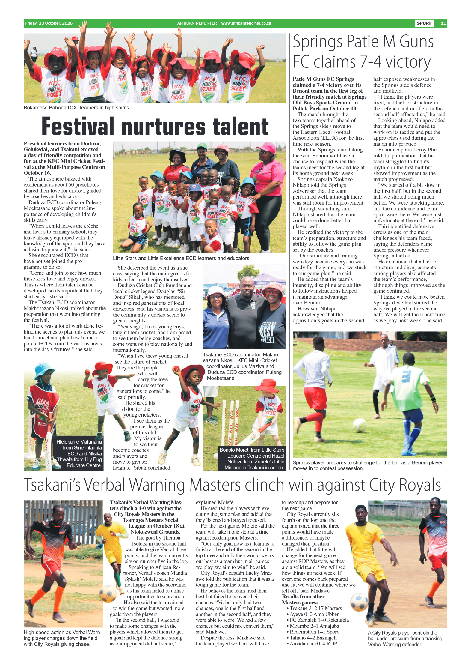 African Reporter 23 October 2026 page 11