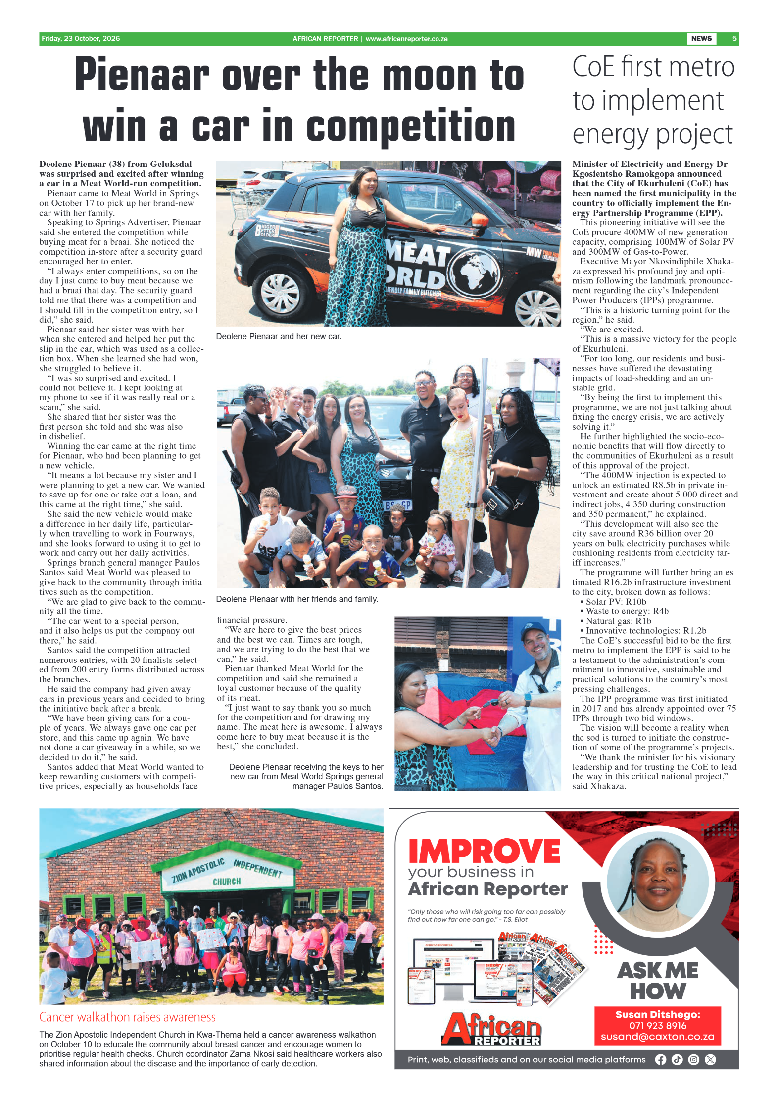 African Reporter 23 October 2026 page 5