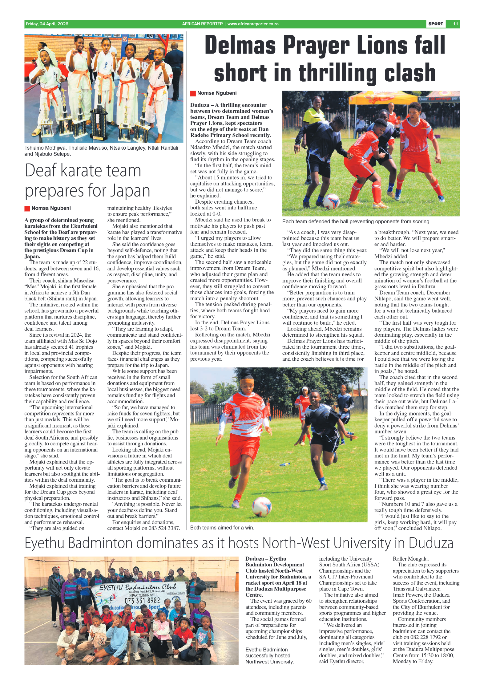 African Reporter 24 April 2026 page 11