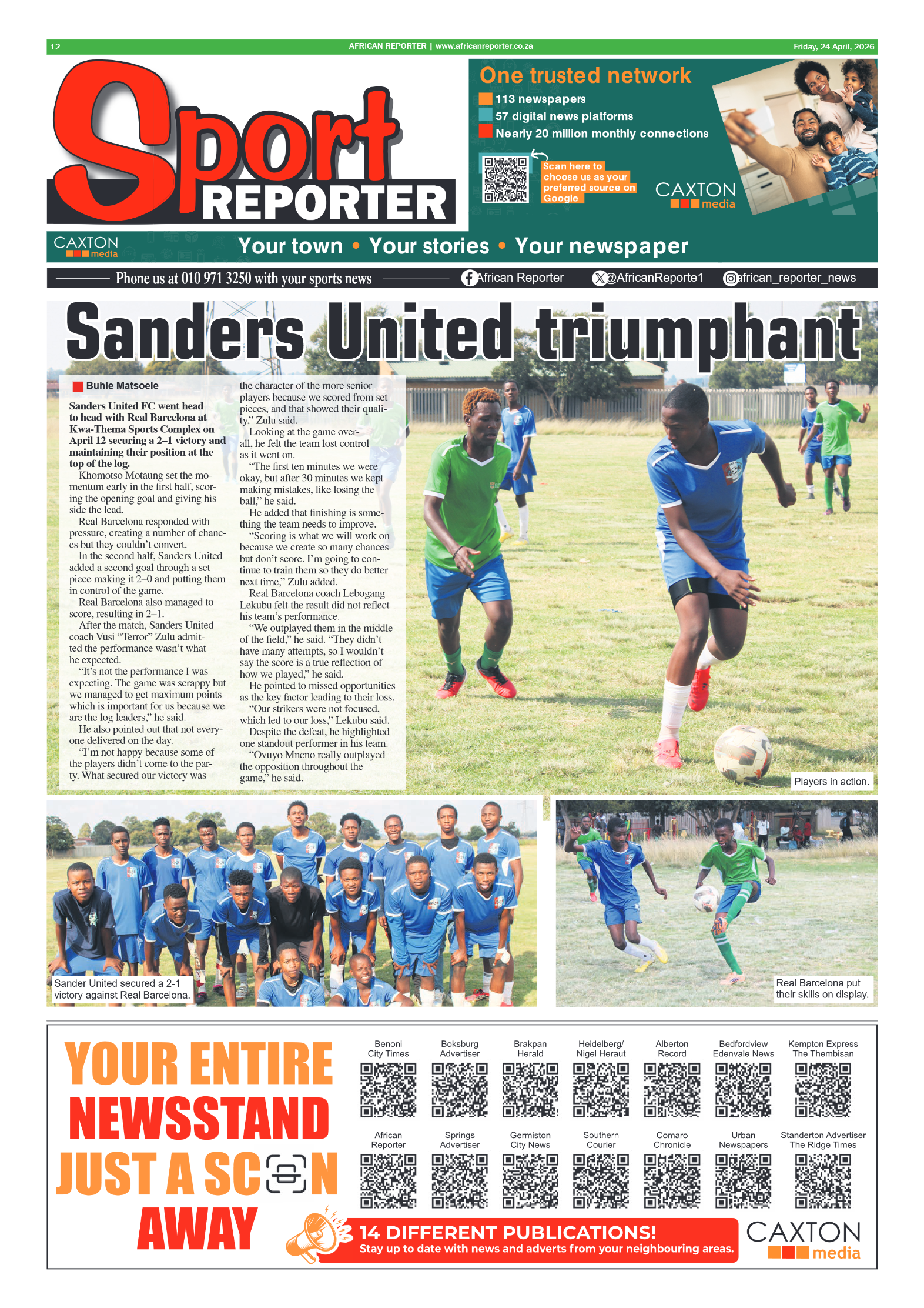 African Reporter 24 April 2026 page 12