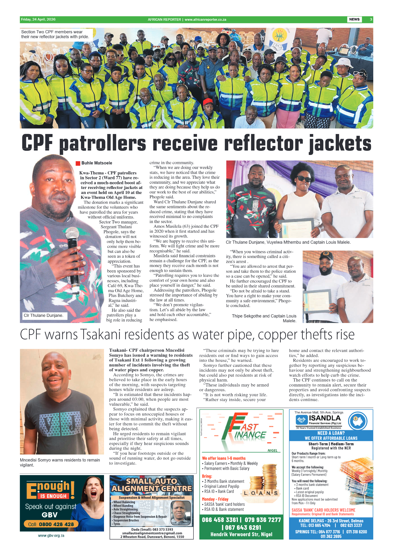 African Reporter 24 April 2026 page 3