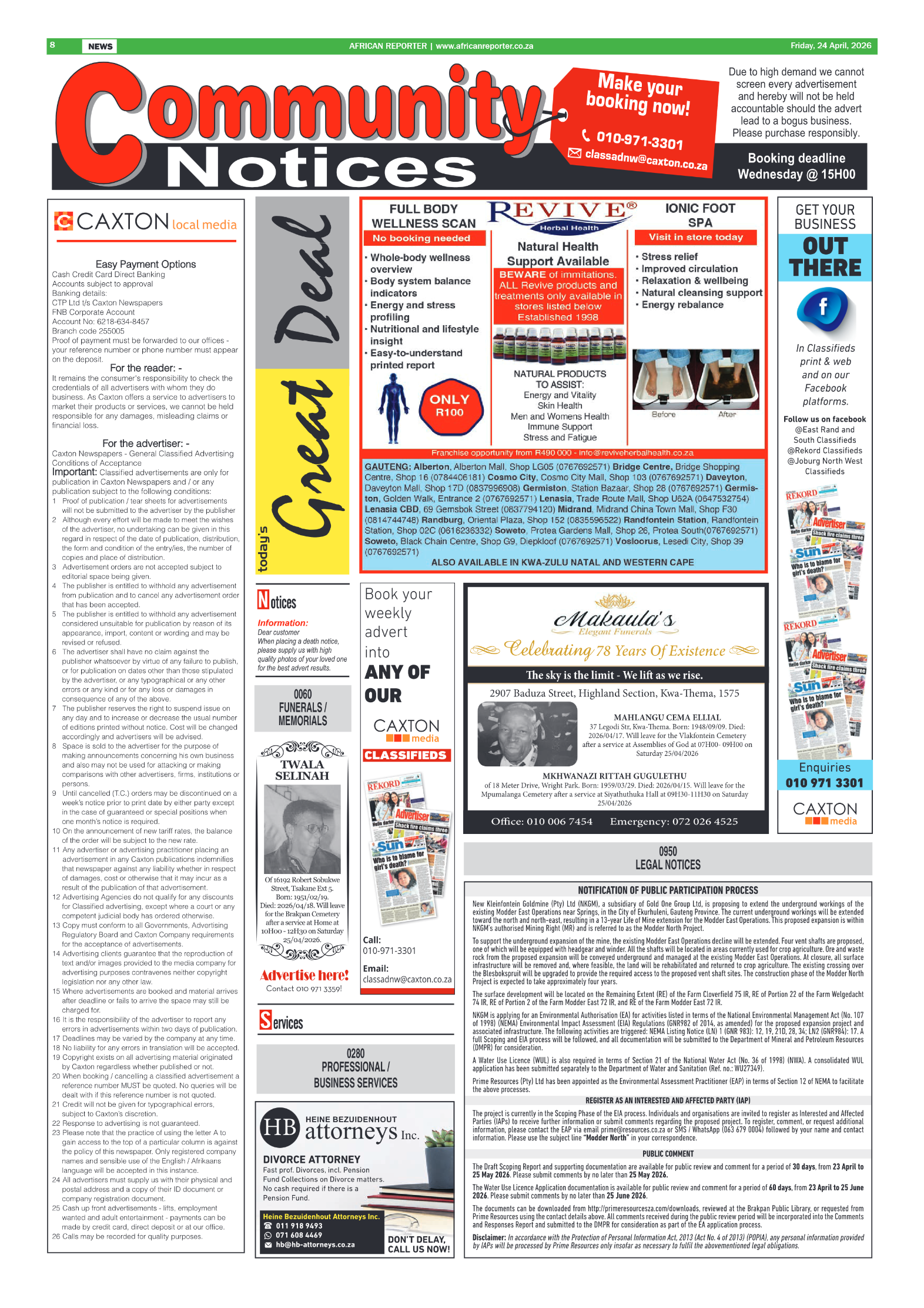 African Reporter 24 April 2026 page 8