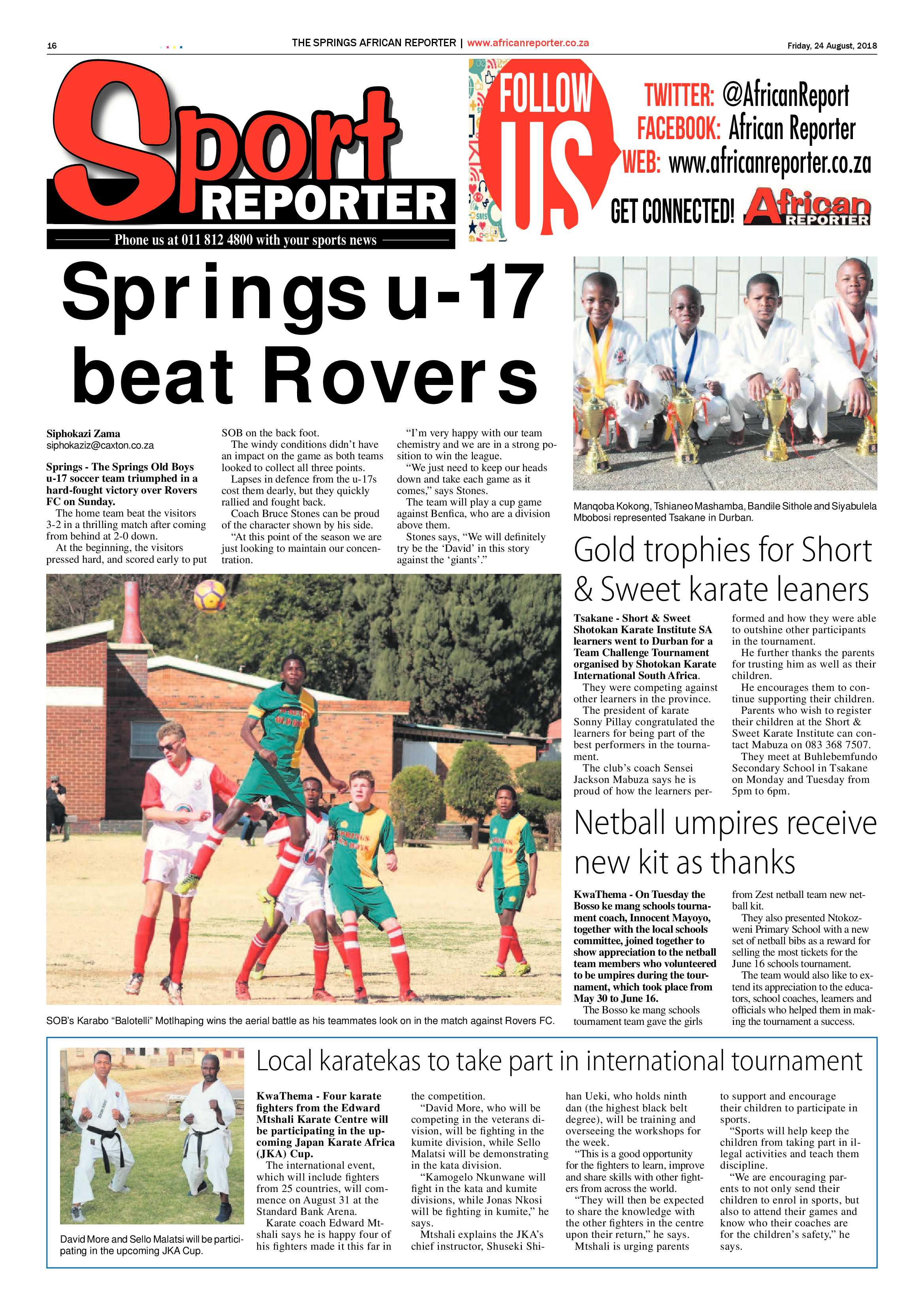 African Reporter 24 August 2018 page 16