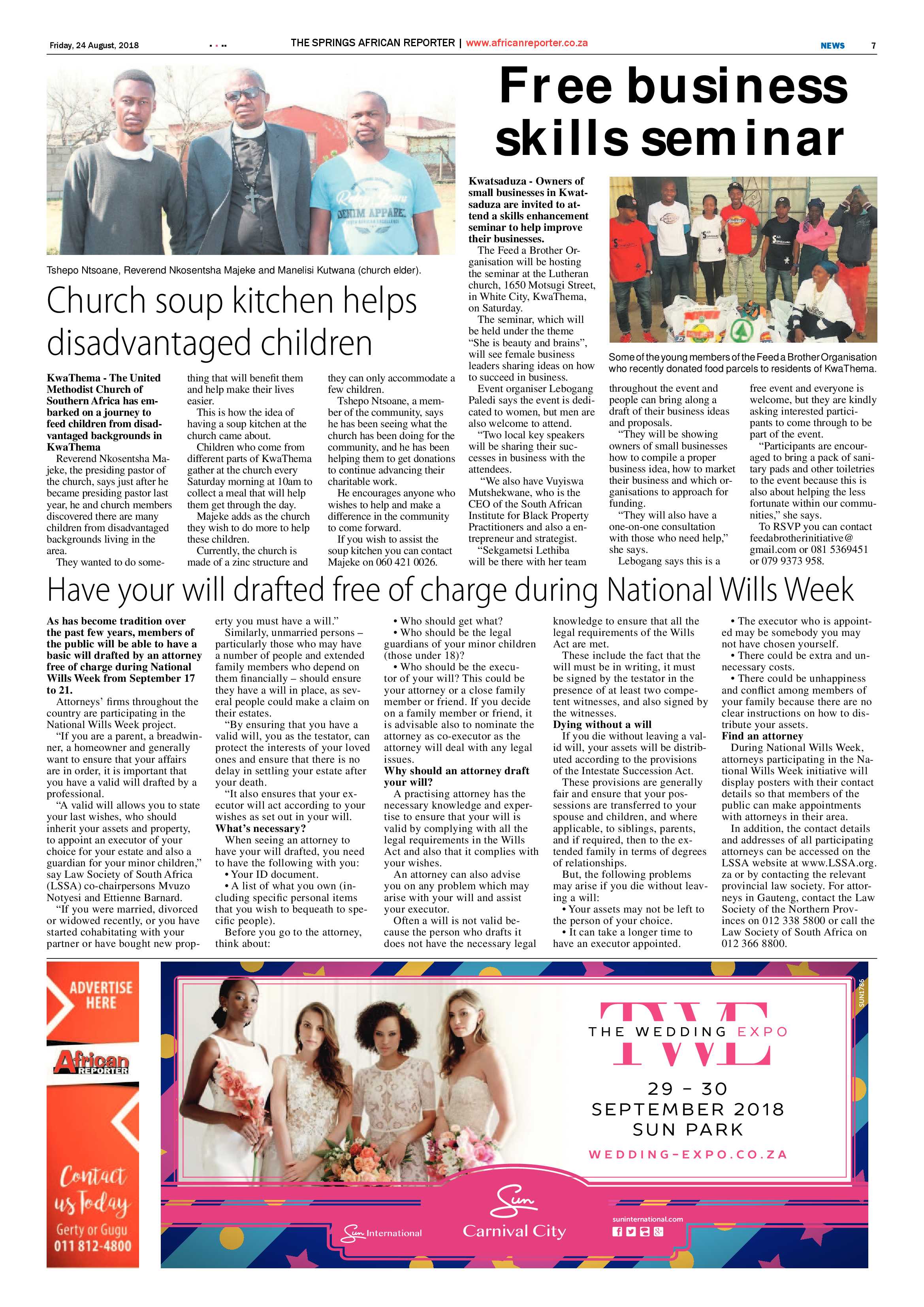African Reporter 24 August 2018 page 7