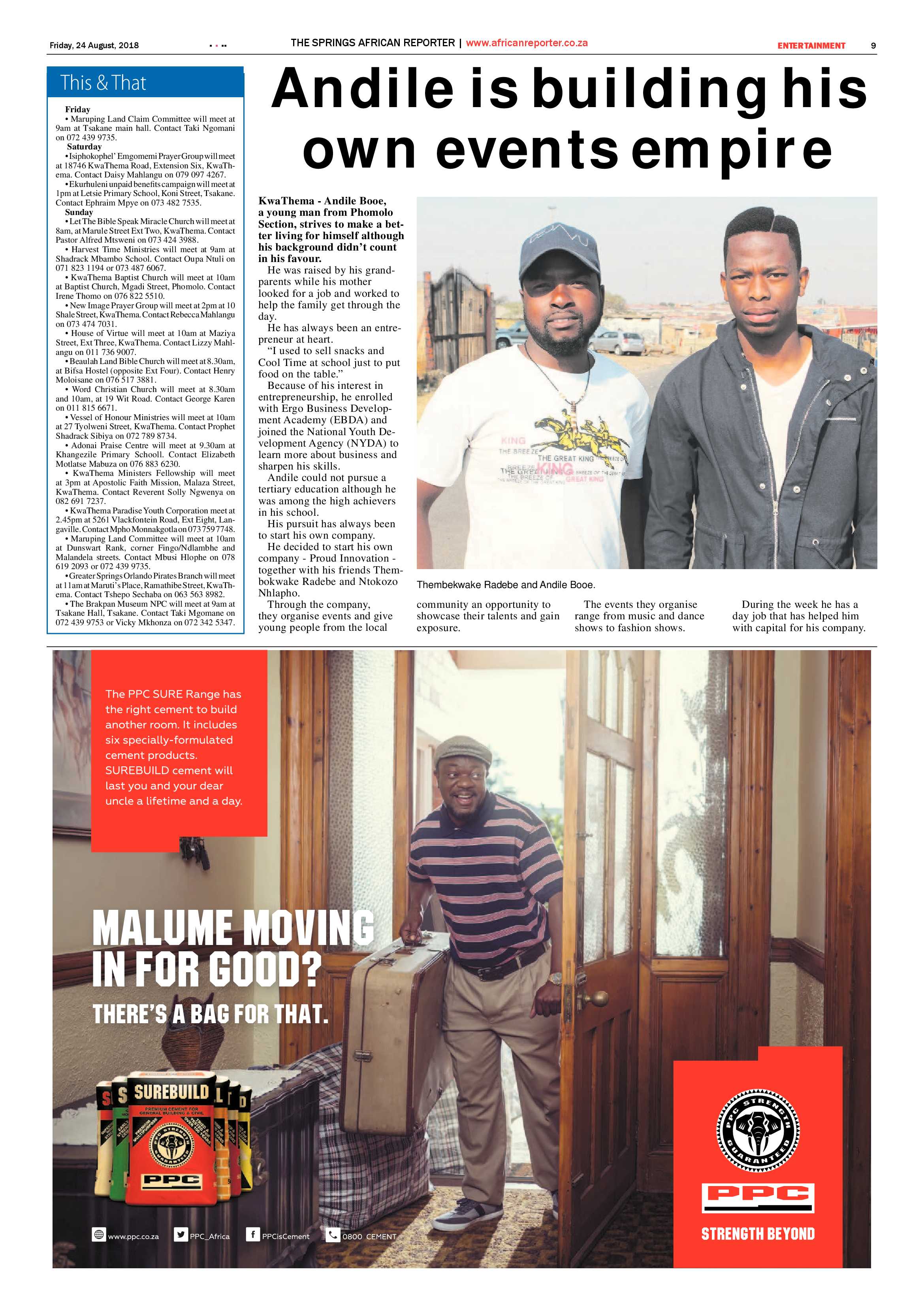 African Reporter 24 August 2018 page 9