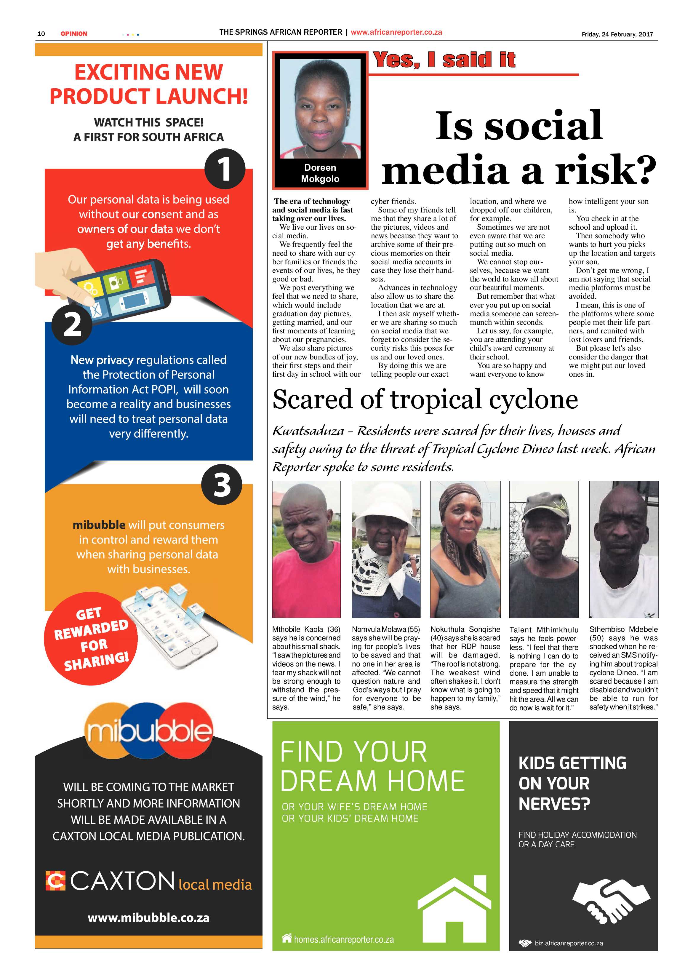 African Reporter 24 February 2017 page 10