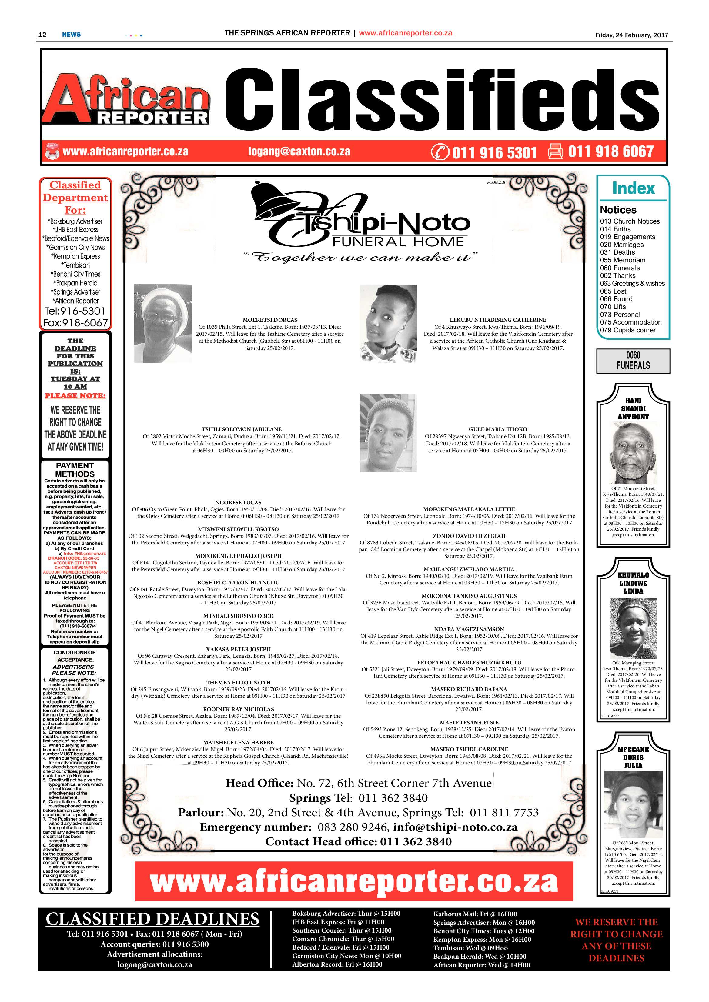 African Reporter 24 February 2017 page 12