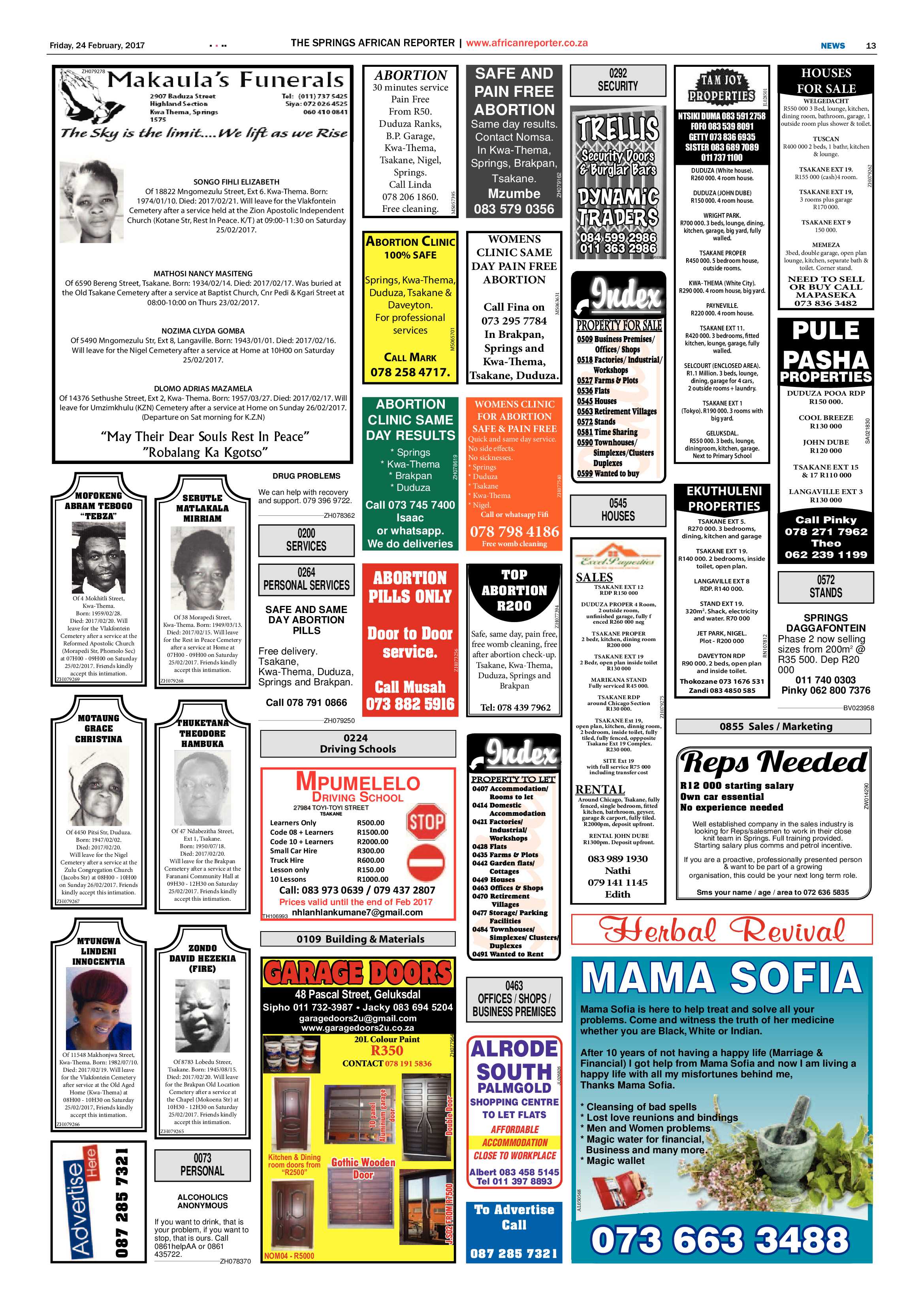 African Reporter 24 February 2017 page 13