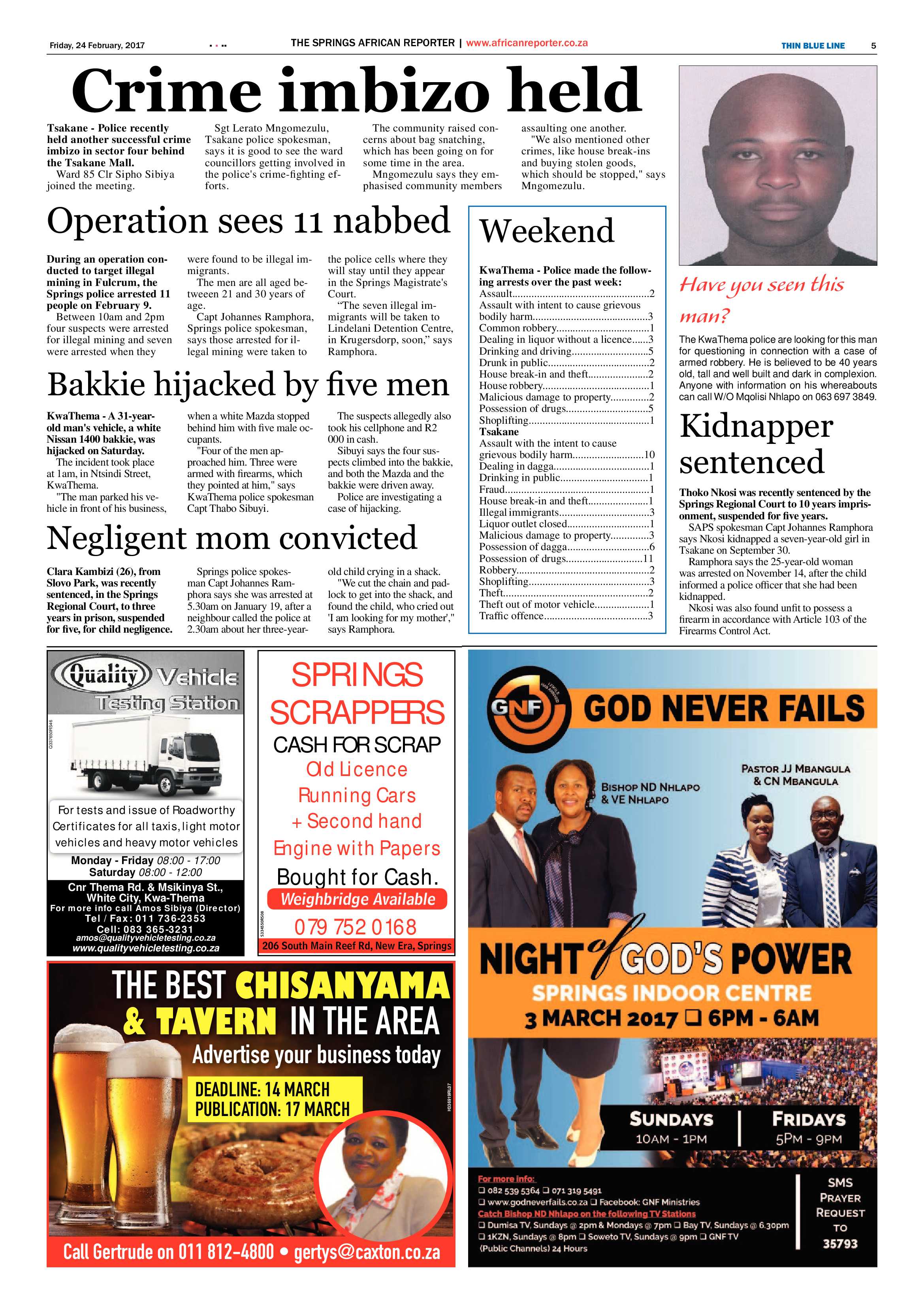 African Reporter 24 February 2017 page 5