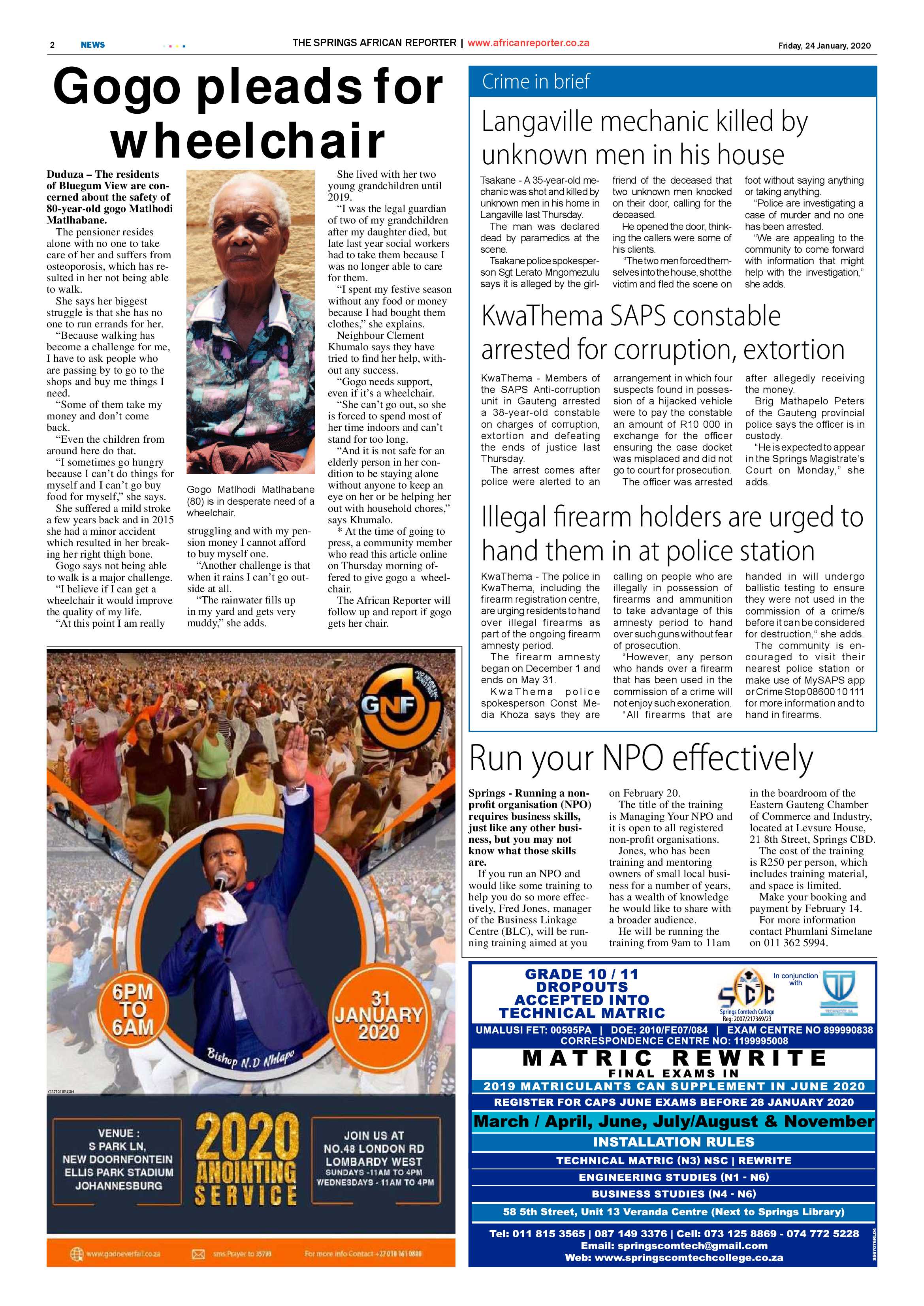 African Reporter 24 January 2020 page 2