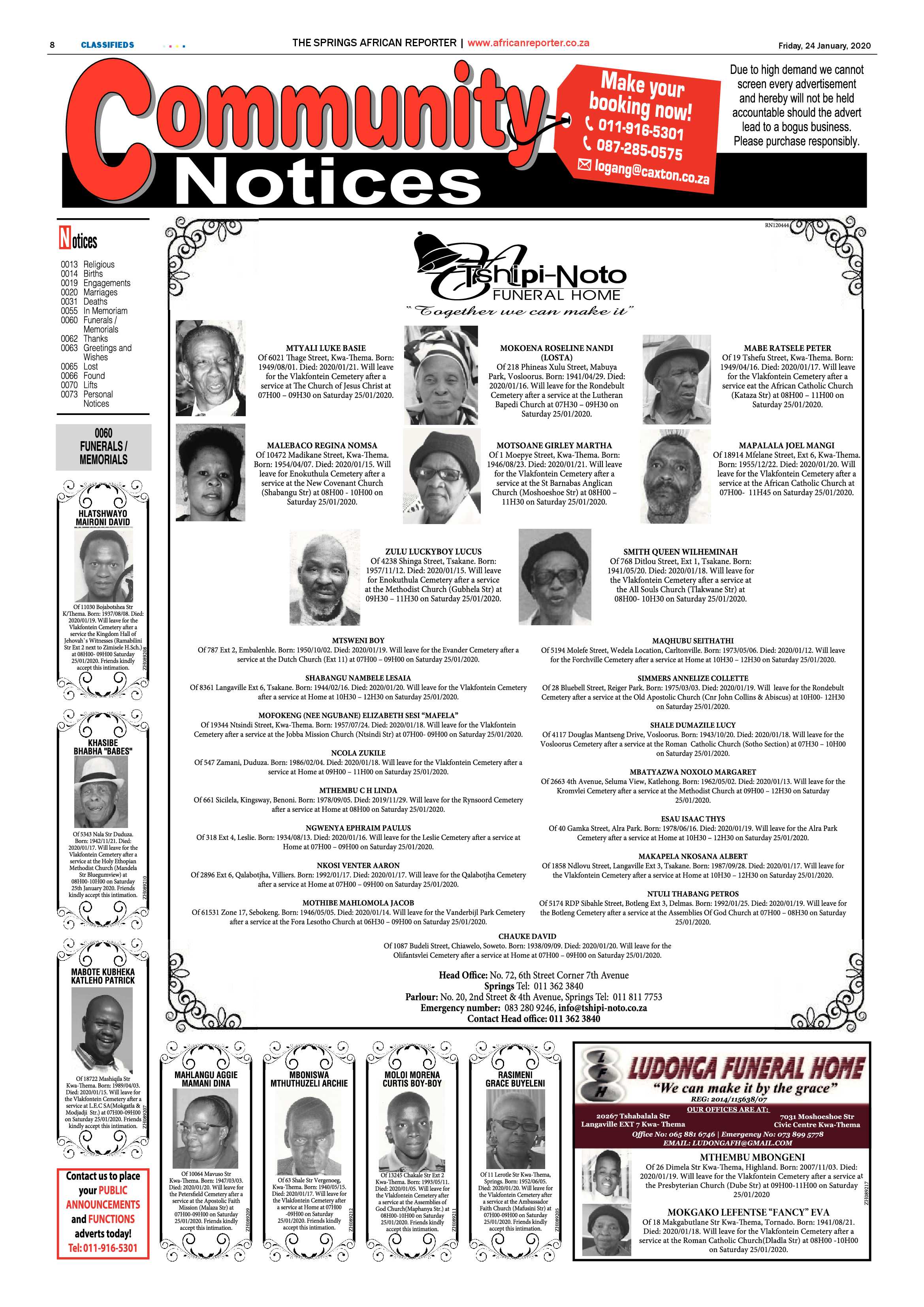 African Reporter 24 January 2020 page 8