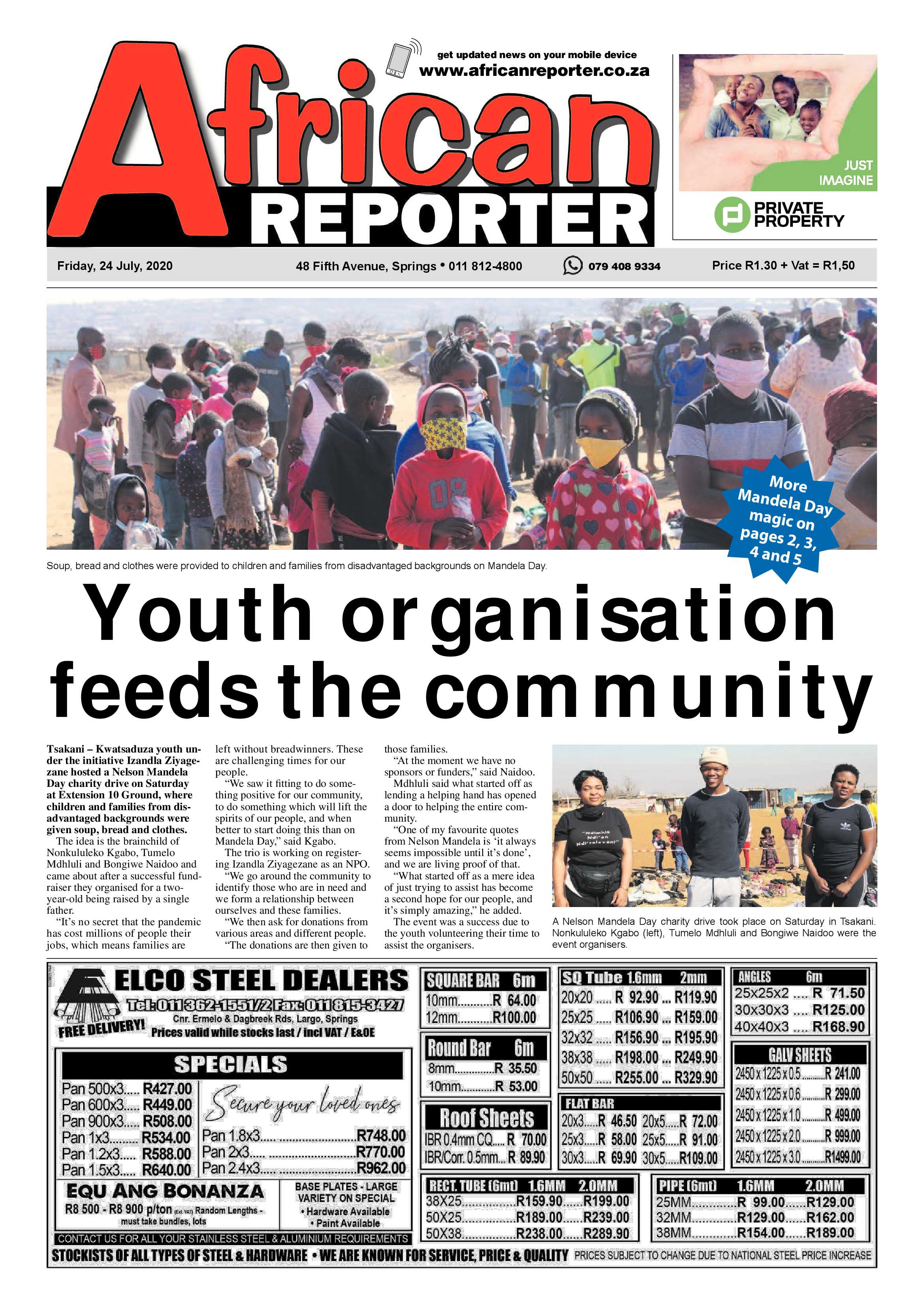 African Reporter 24 July 2020 page 1