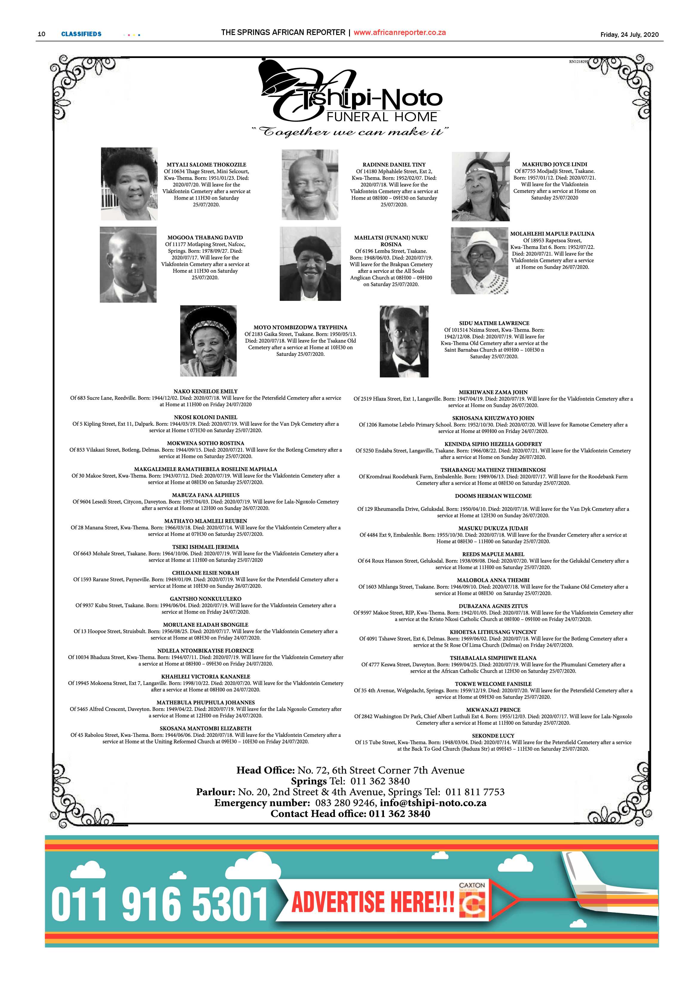 African Reporter 24 July 2020 page 10