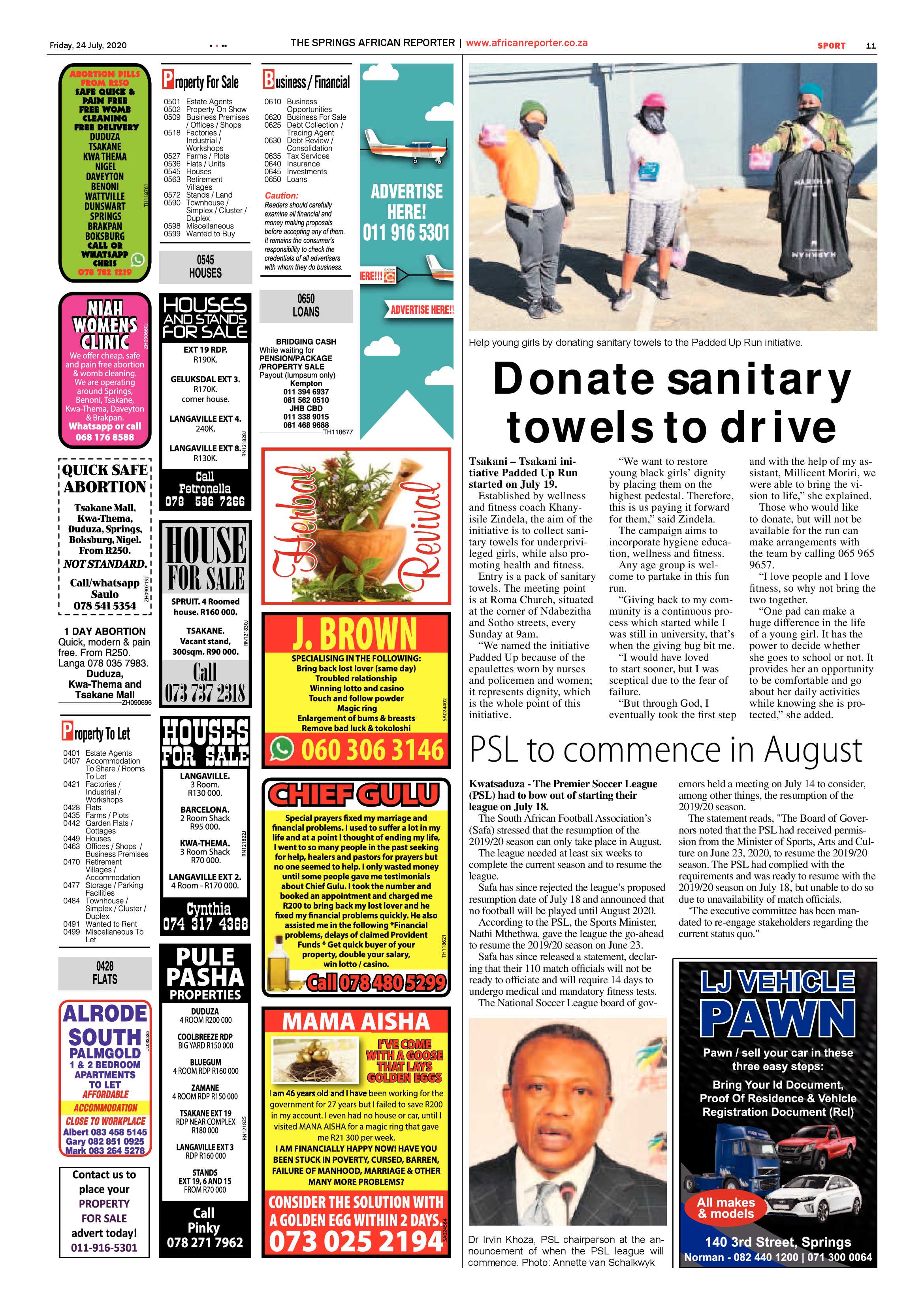 African Reporter 24 July 2020 page 11