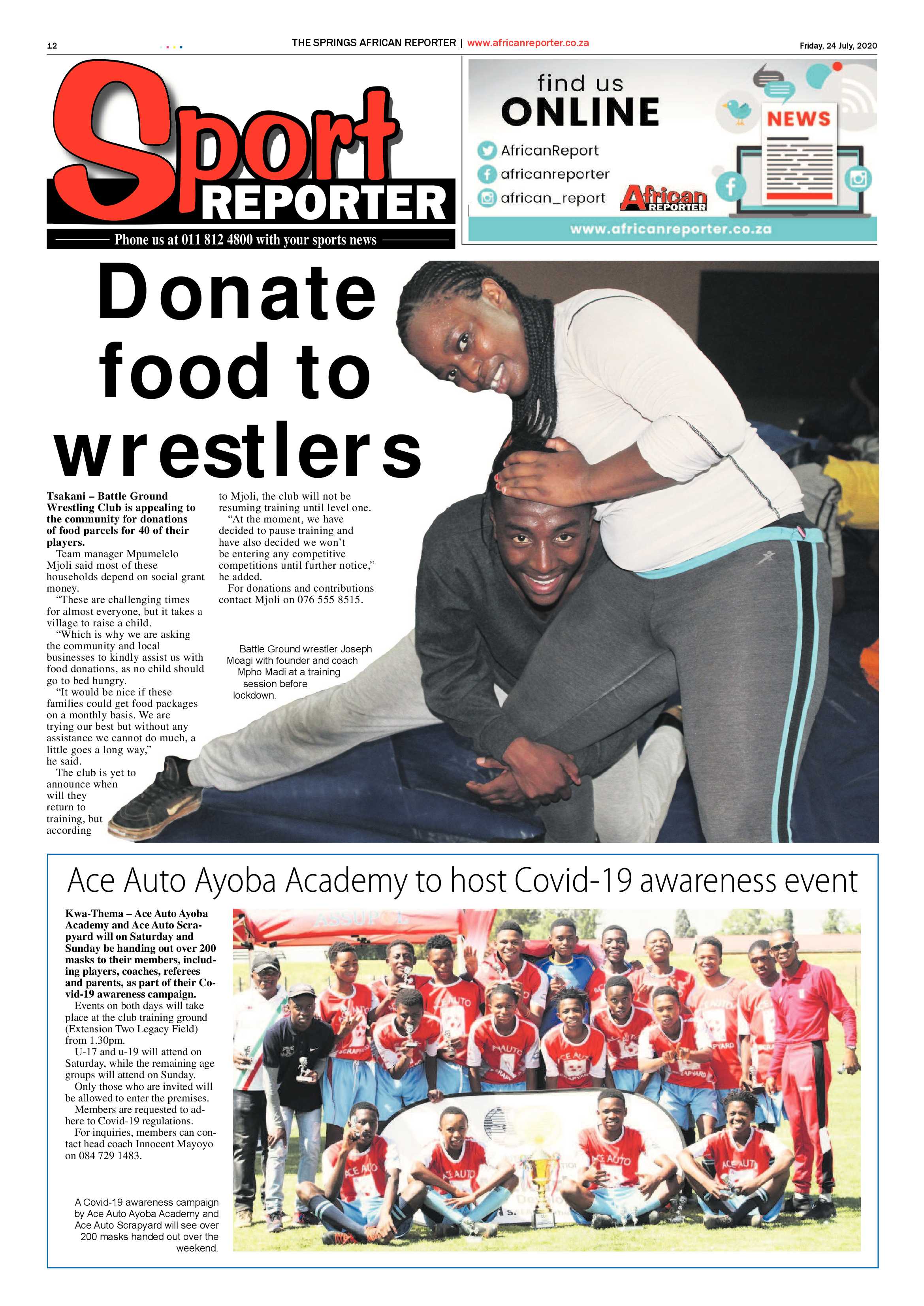 African Reporter 24 July 2020 page 12
