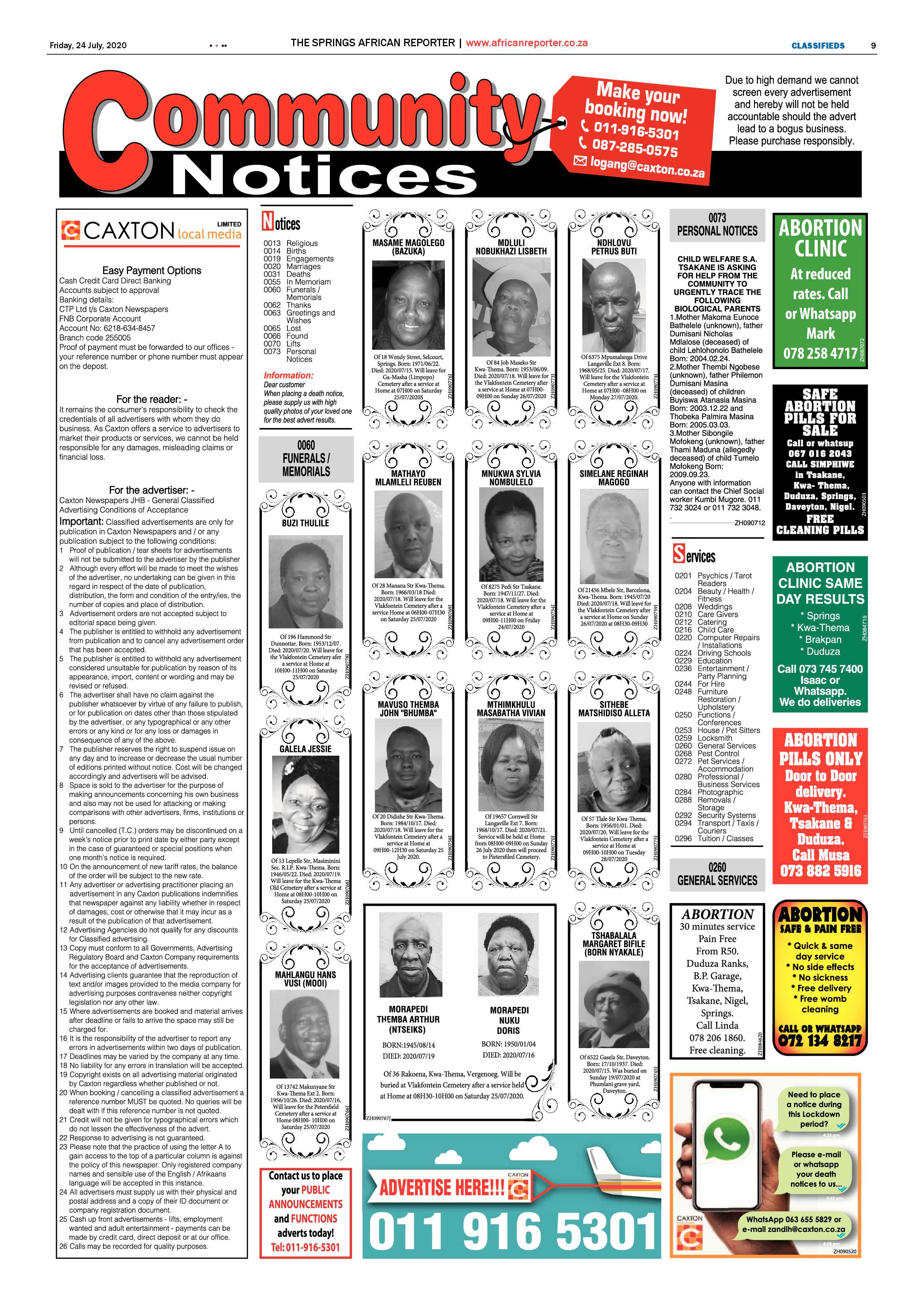 African Reporter 24 July 2020 page 9