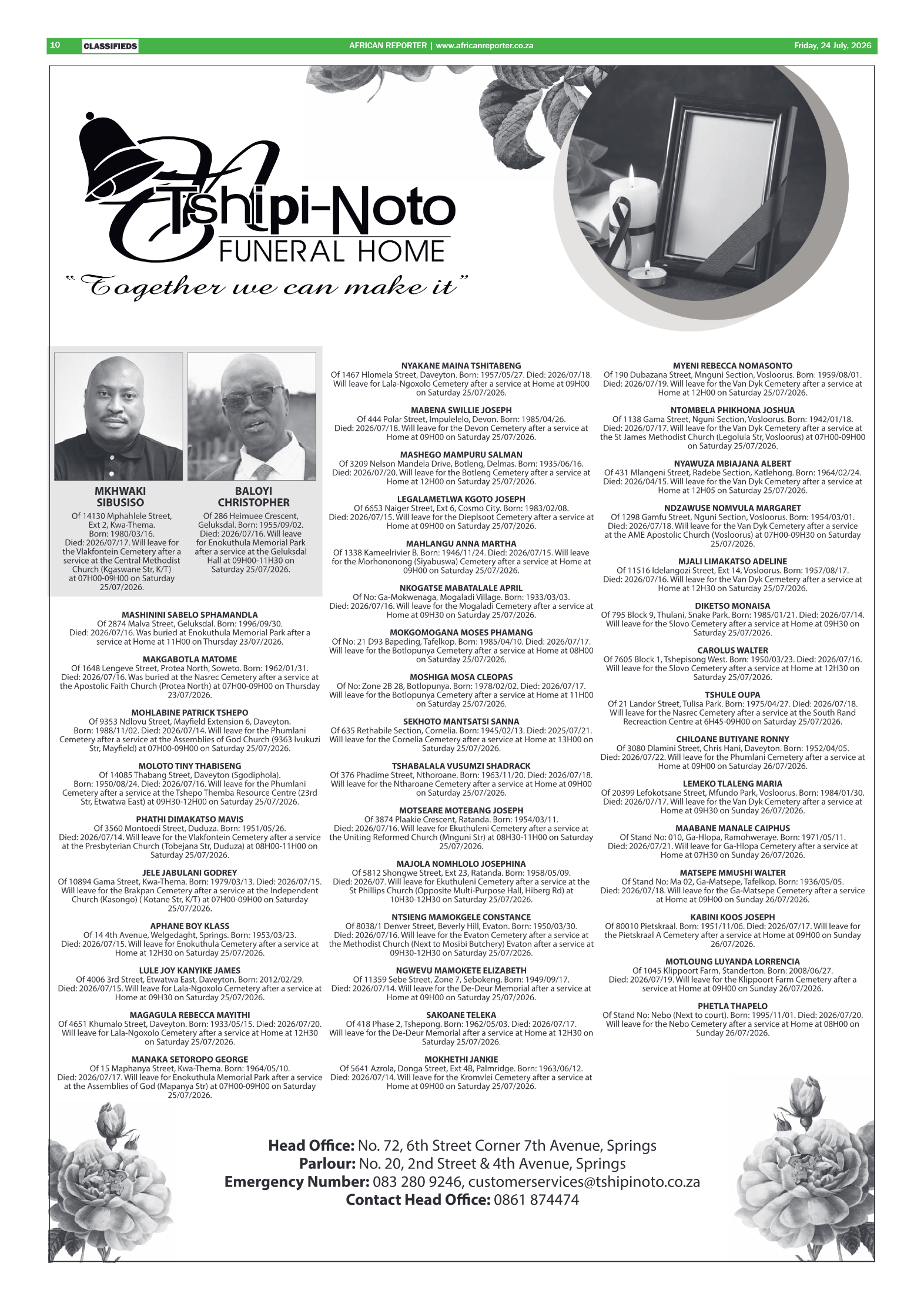 African Reporter 24 July 2026 page 10